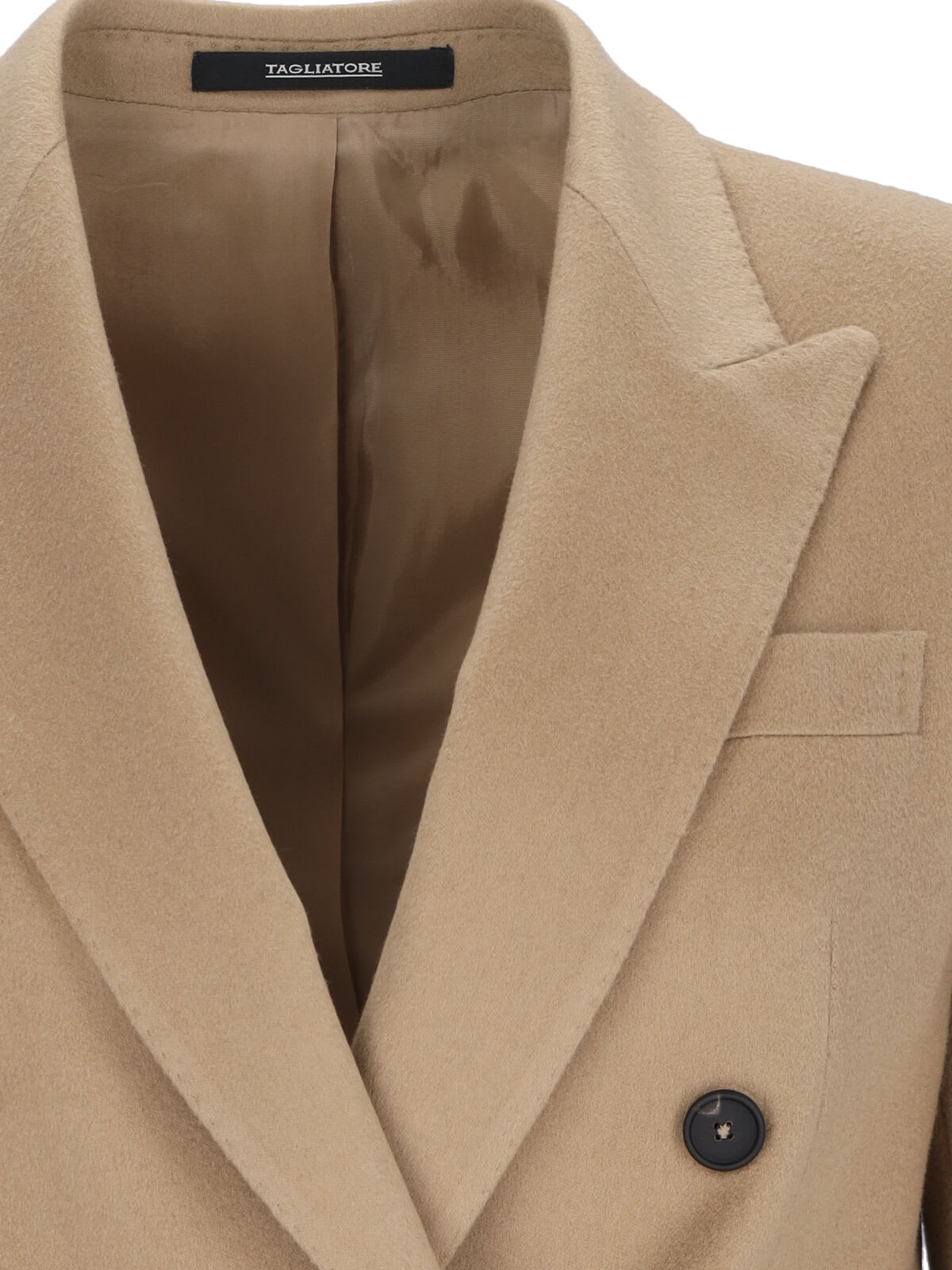 Shop Tagliatore Cashmere Double Breasted Blazer In Brown