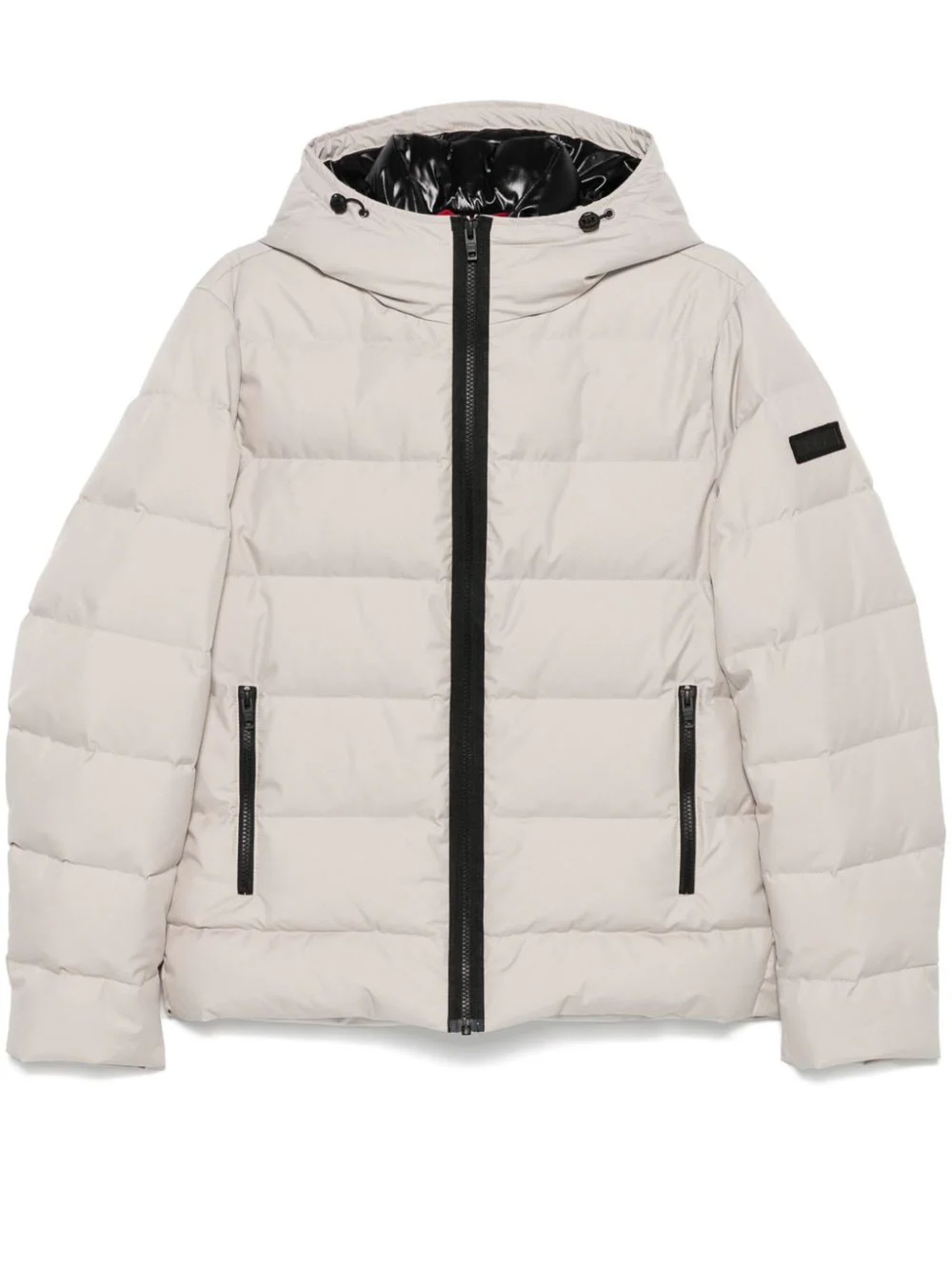 Shop Fay Light Beige Double Front Down Jacket