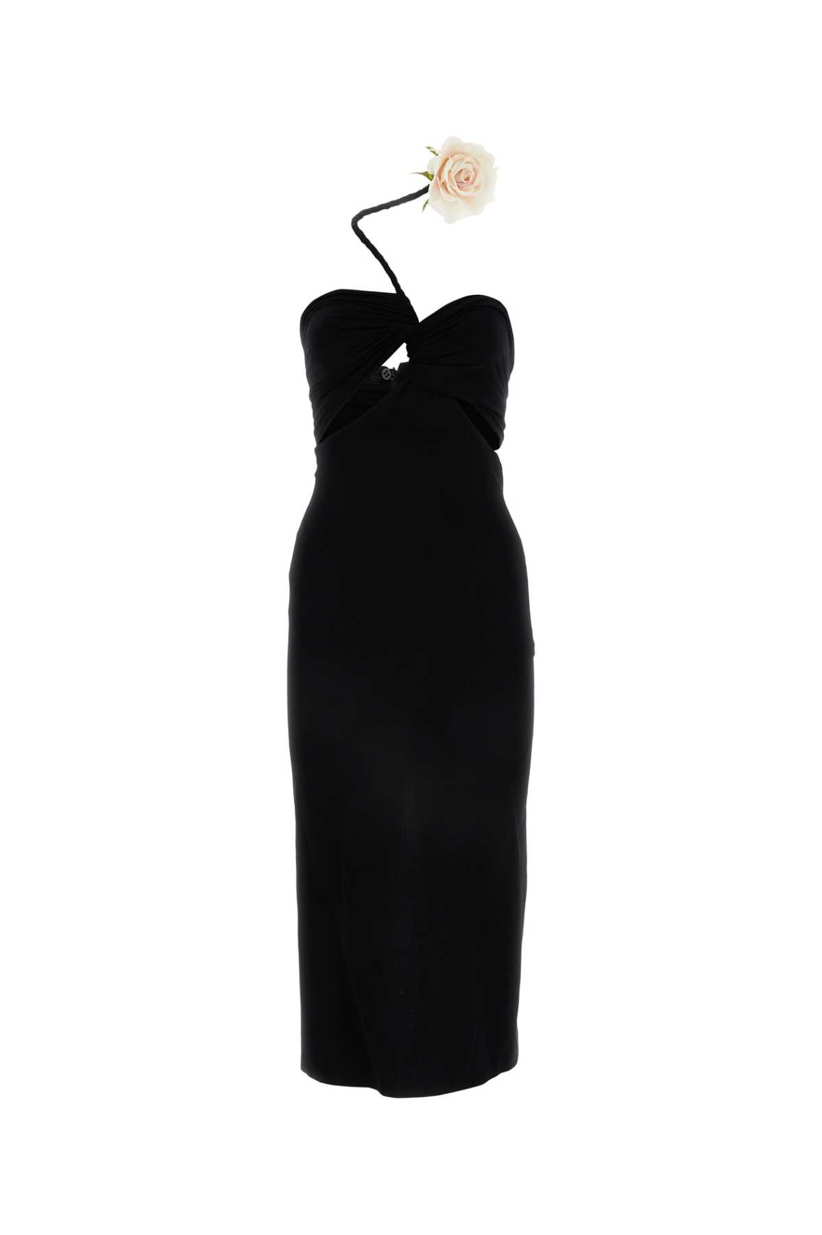 Shop Magda Butrym Black Stretch Nylon Dress