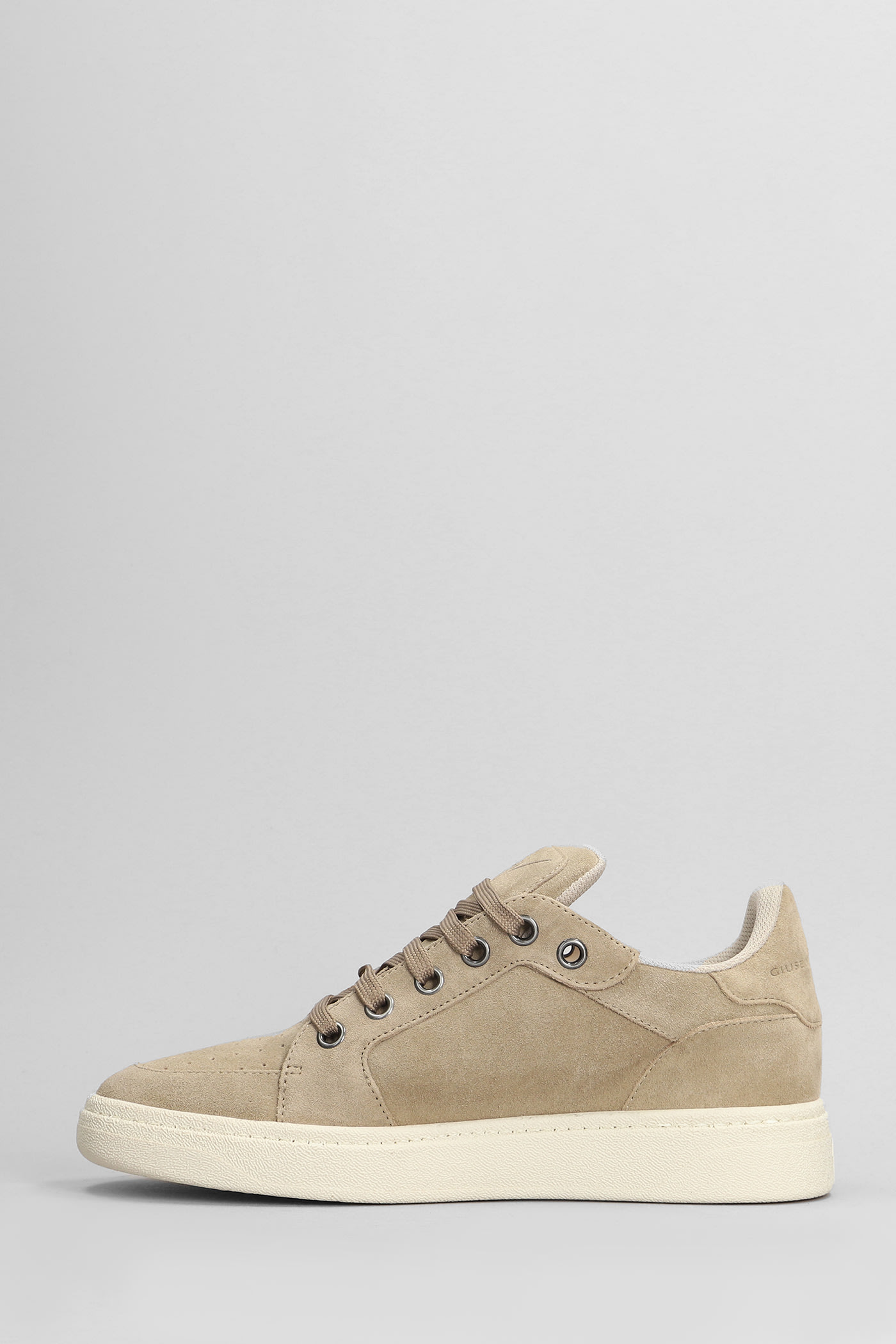 Shop Giuseppe Zanotti Gz94 Sneakers In Beige Suede