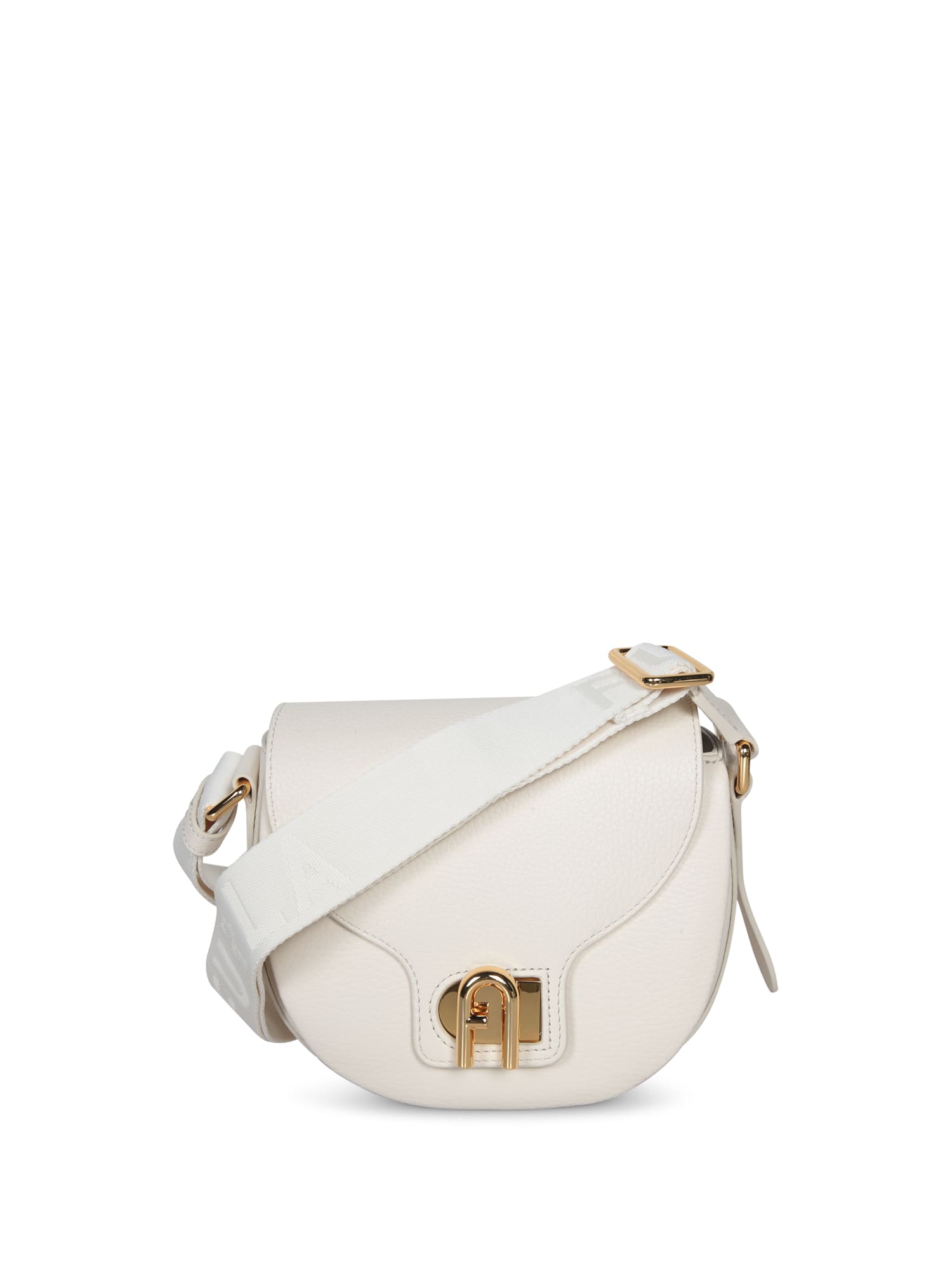 Furla Shoulder Bags With Adjustable Strap And Gold-tone Hardware In White
