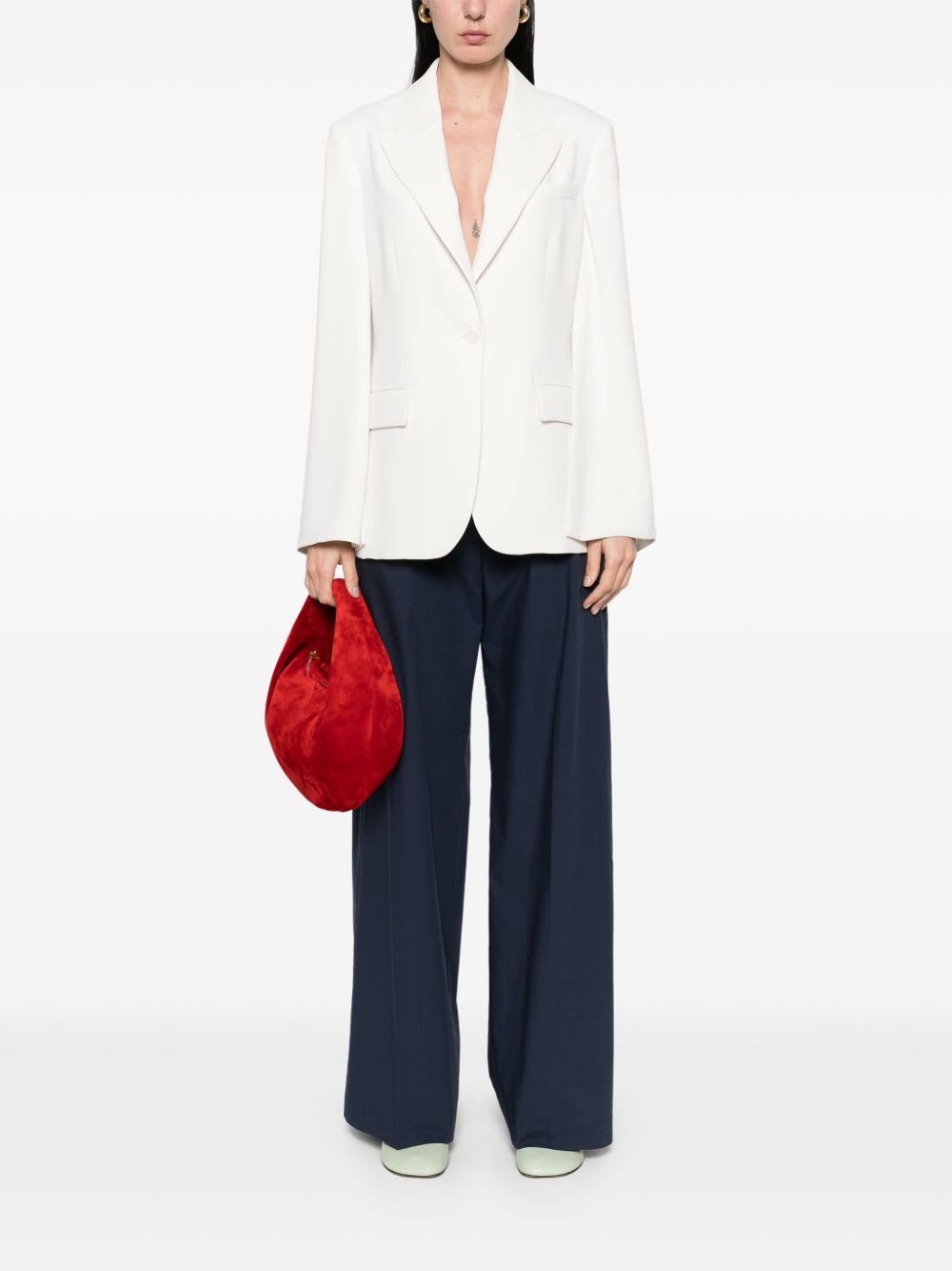 P.a.r.o.s.h Parosh Single-breasted Blazer Jacket In White