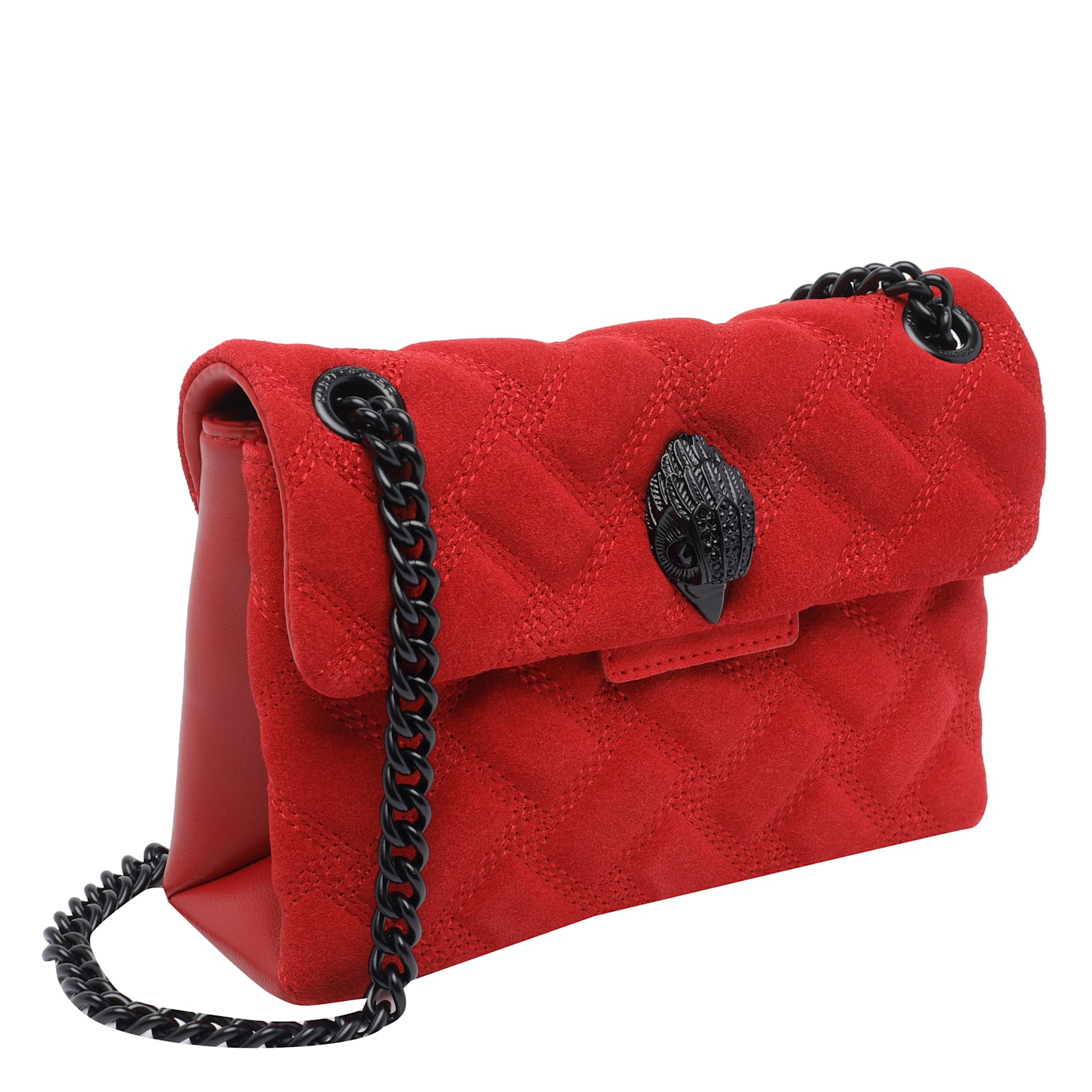 Kurt Geiger Mini Leather Kensington Crossbody Bag In Red