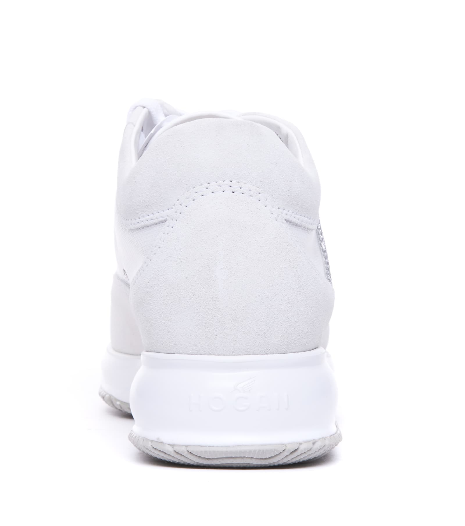 Shop Hogan Interactive H Strass Sneakers In White