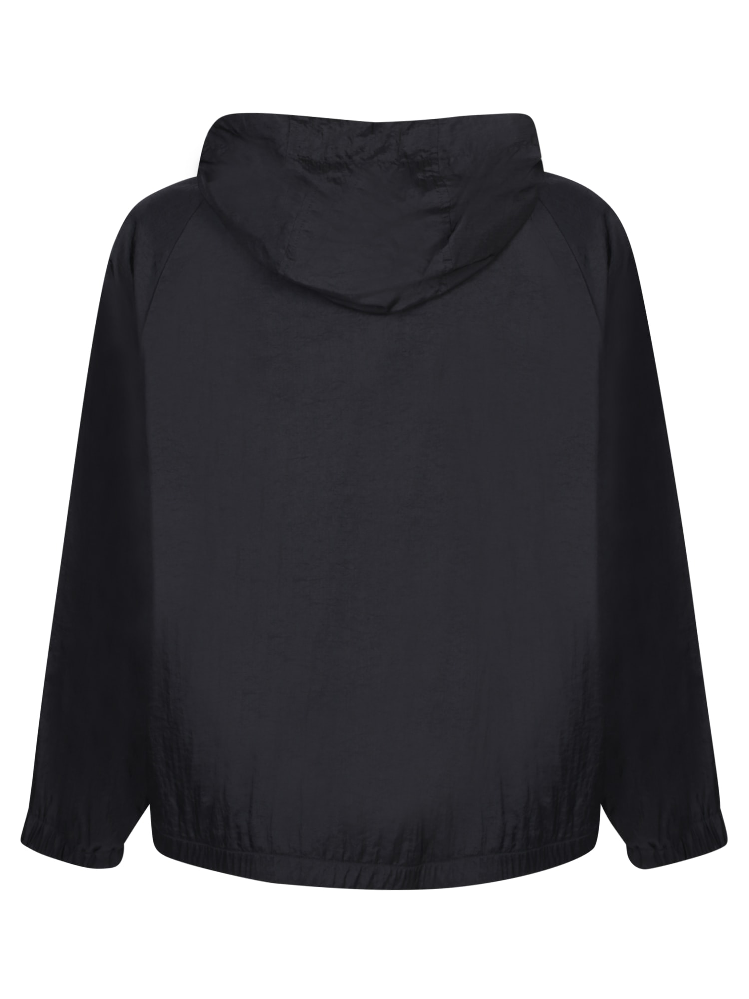 Shop Dolce & Gabbana Windbreaker Logo Black Jacket