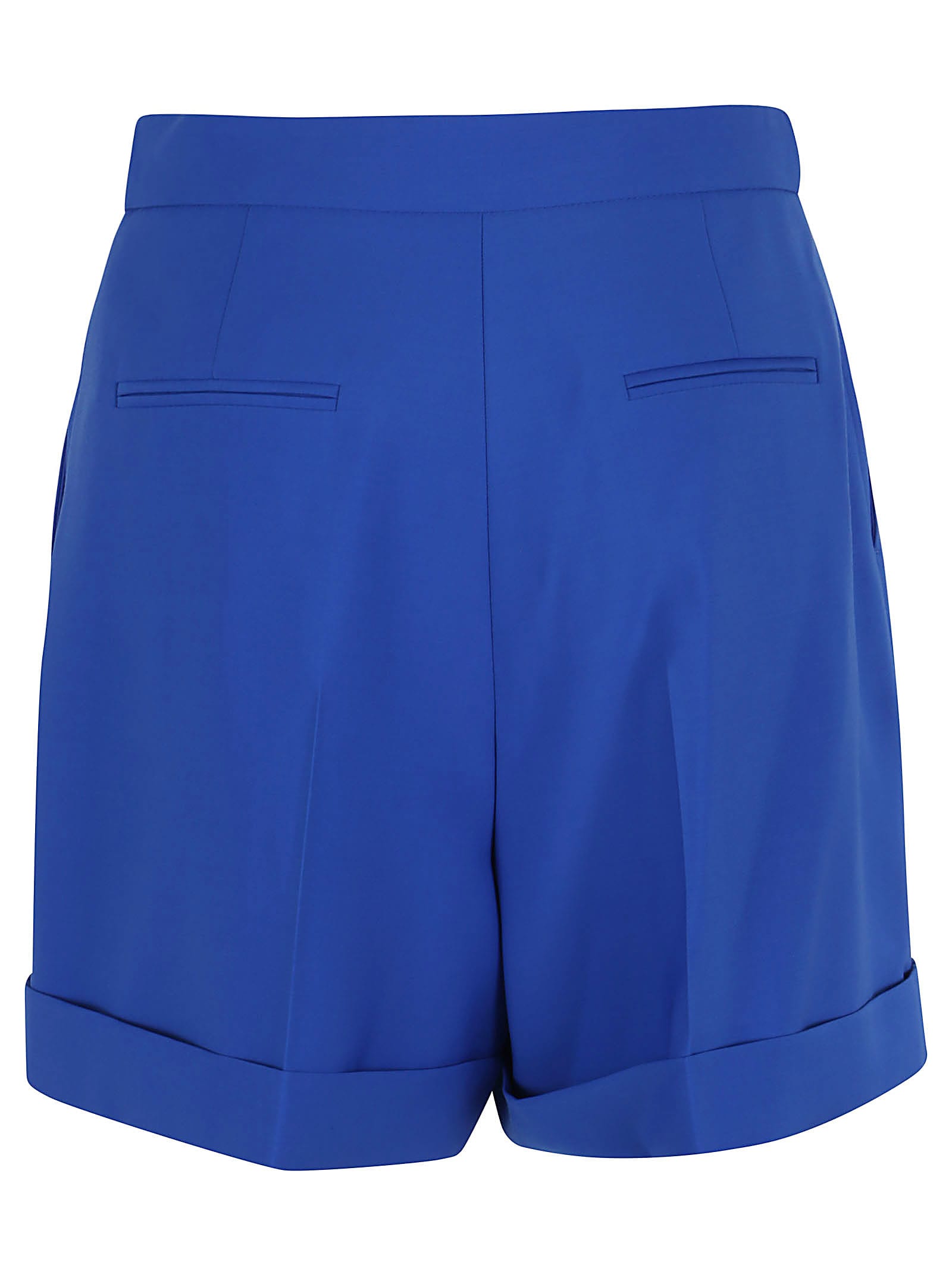 Alexander Mcqueen High-waisted Tailored Shorts In Blu