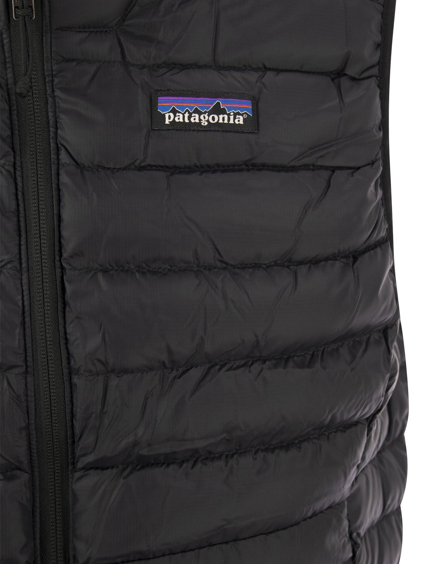 Shop Patagonia Waistcoat With Down Filling In Blk