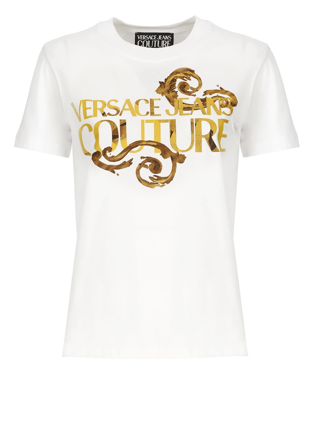 Barocco Printed Crewneck T-shirt Versace Jeans Couture