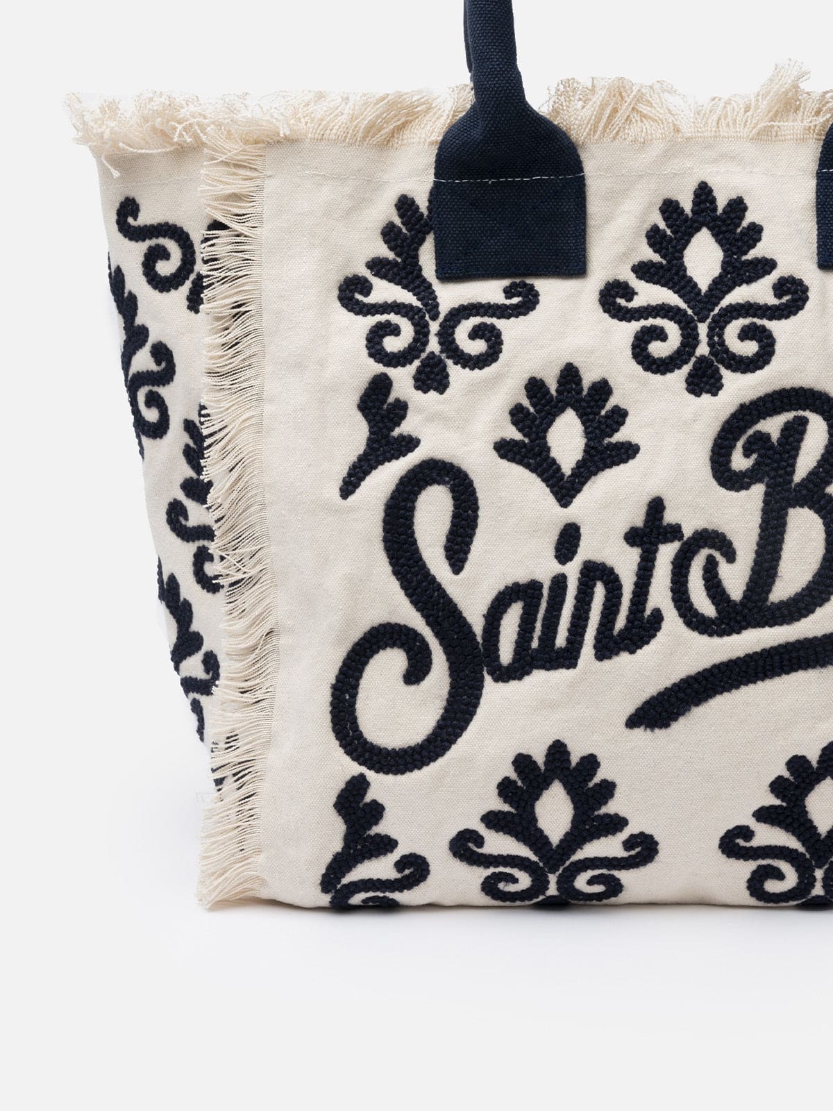 Mc2 Saint Barth Vanity Rug White And Blue Tote Bag In Blue