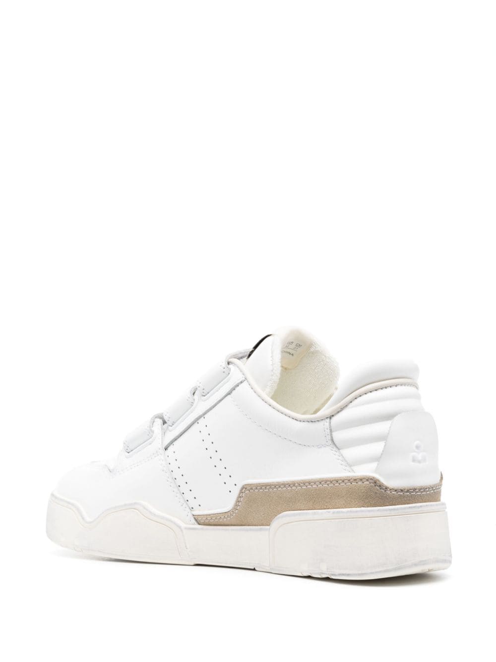 Isabel Marant Logo-patch Touch-strap Sneakers In Bianco