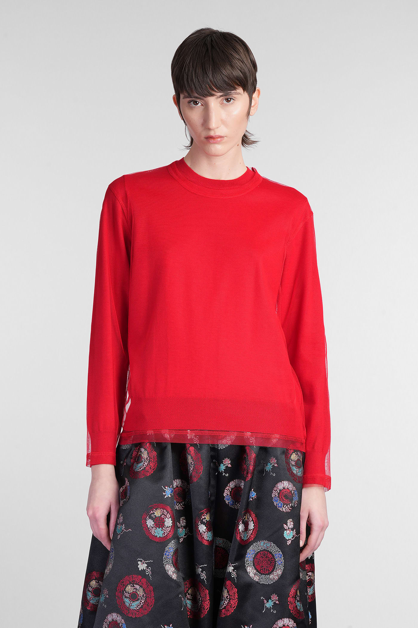 COMME DES GARÇONS KNITWEAR IN RED WOOL