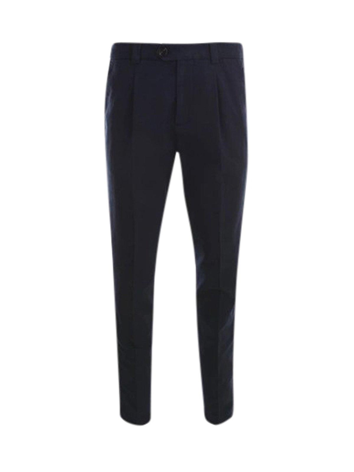 Shop Brunello Cucinelli Slim Fit Chino Trousers In Navy