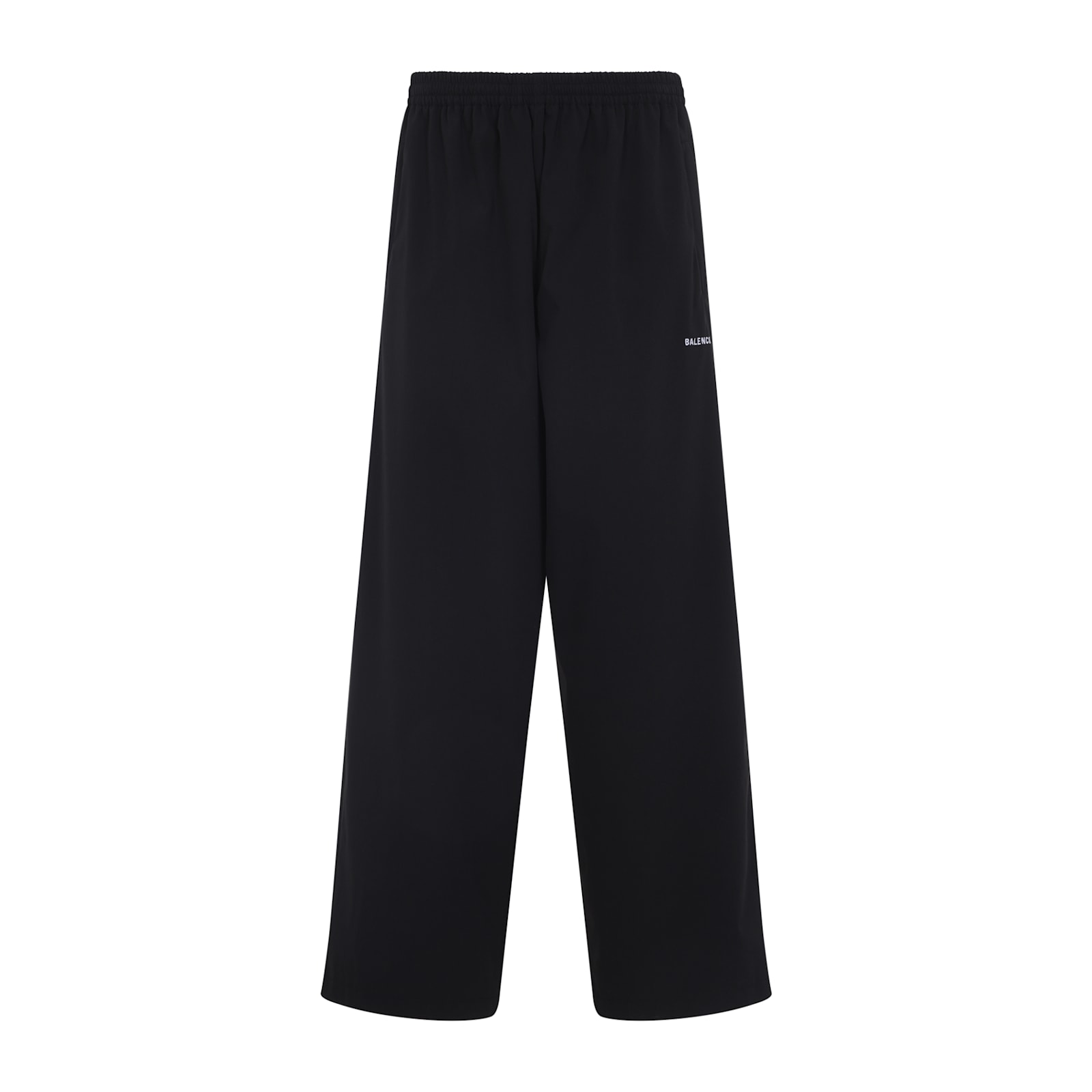 Balenciaga Relaxed Fit Black Wide-leg Trousers In Black