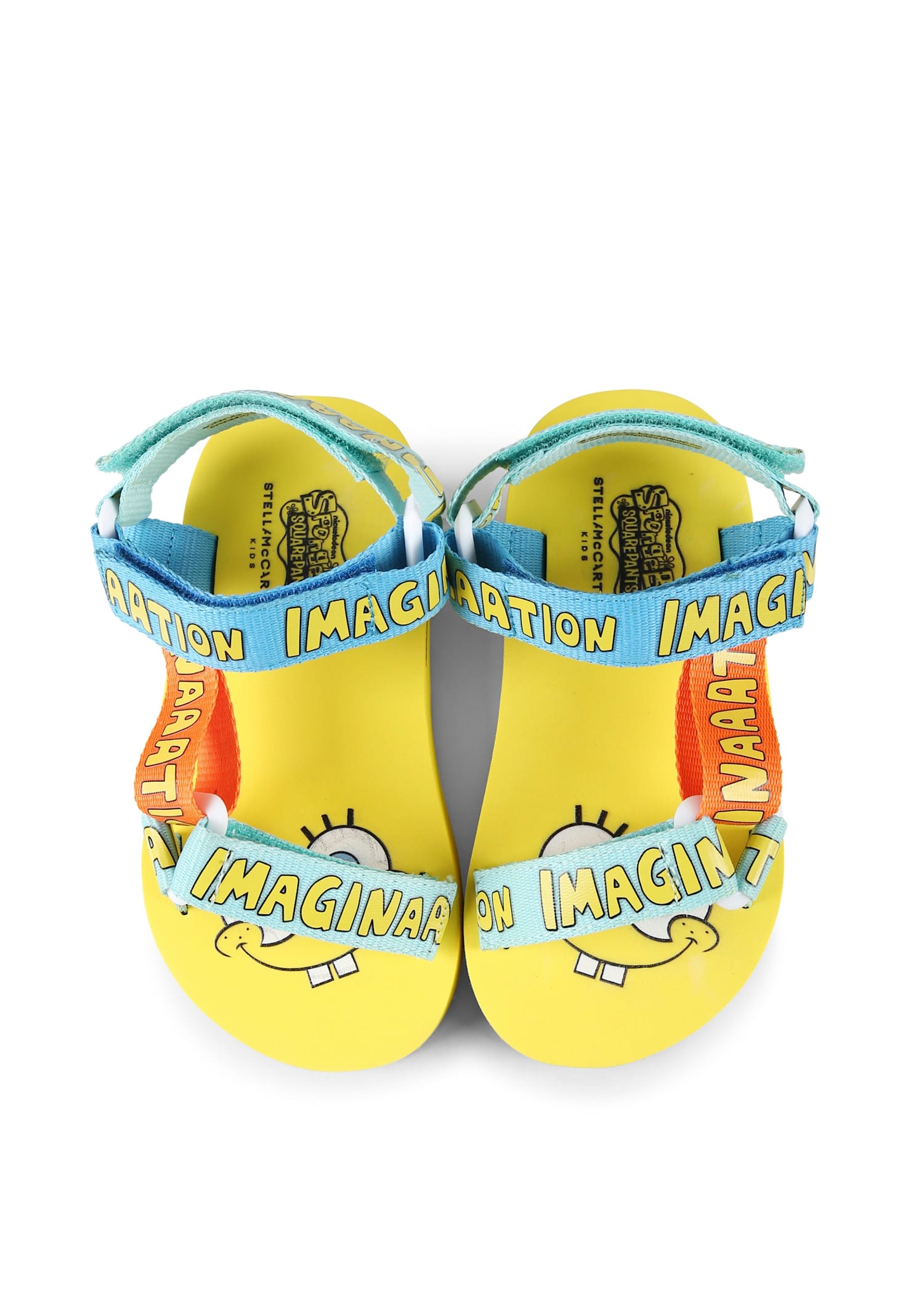 Stella Mccartney Yellow Sandals For Kids With Spongebob In Yellow