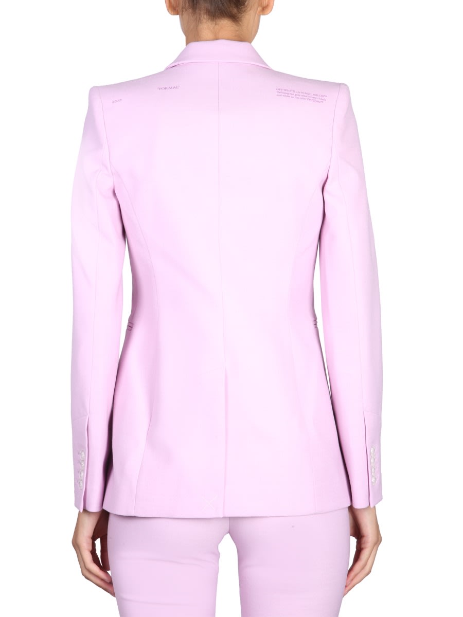 Shop Off-white Single-breasted Jacket In Lilac