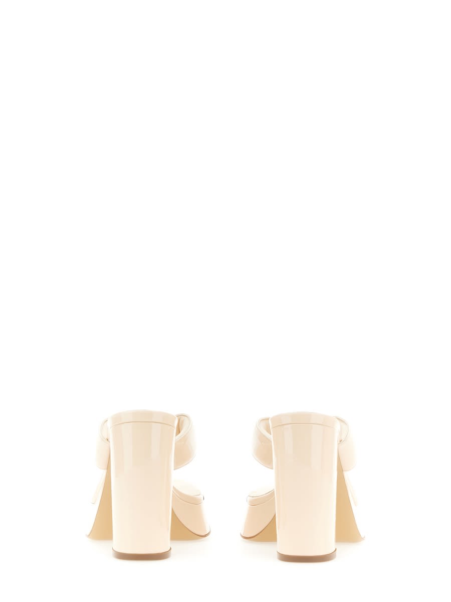 Shop Gia Borghini Patent Sandal. In Ivory