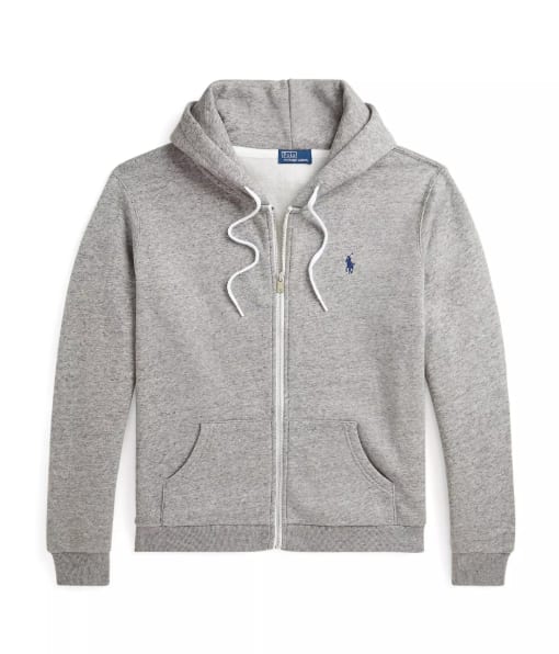 Polo Ralph Lauren Hooded Cotton Sweatshirt Front Pockets In Gray