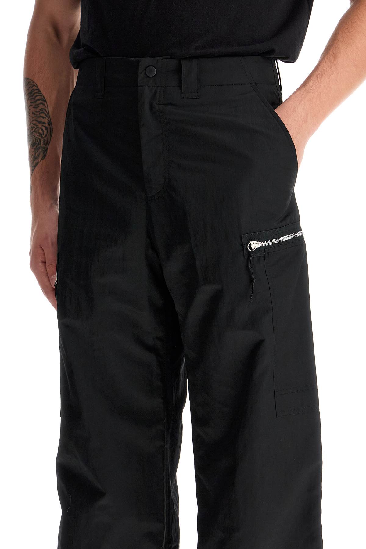 Shop Our Legacy Tactical Cargo Pants In Technical Satin Fabric In Black High Gloss Sateen (black)