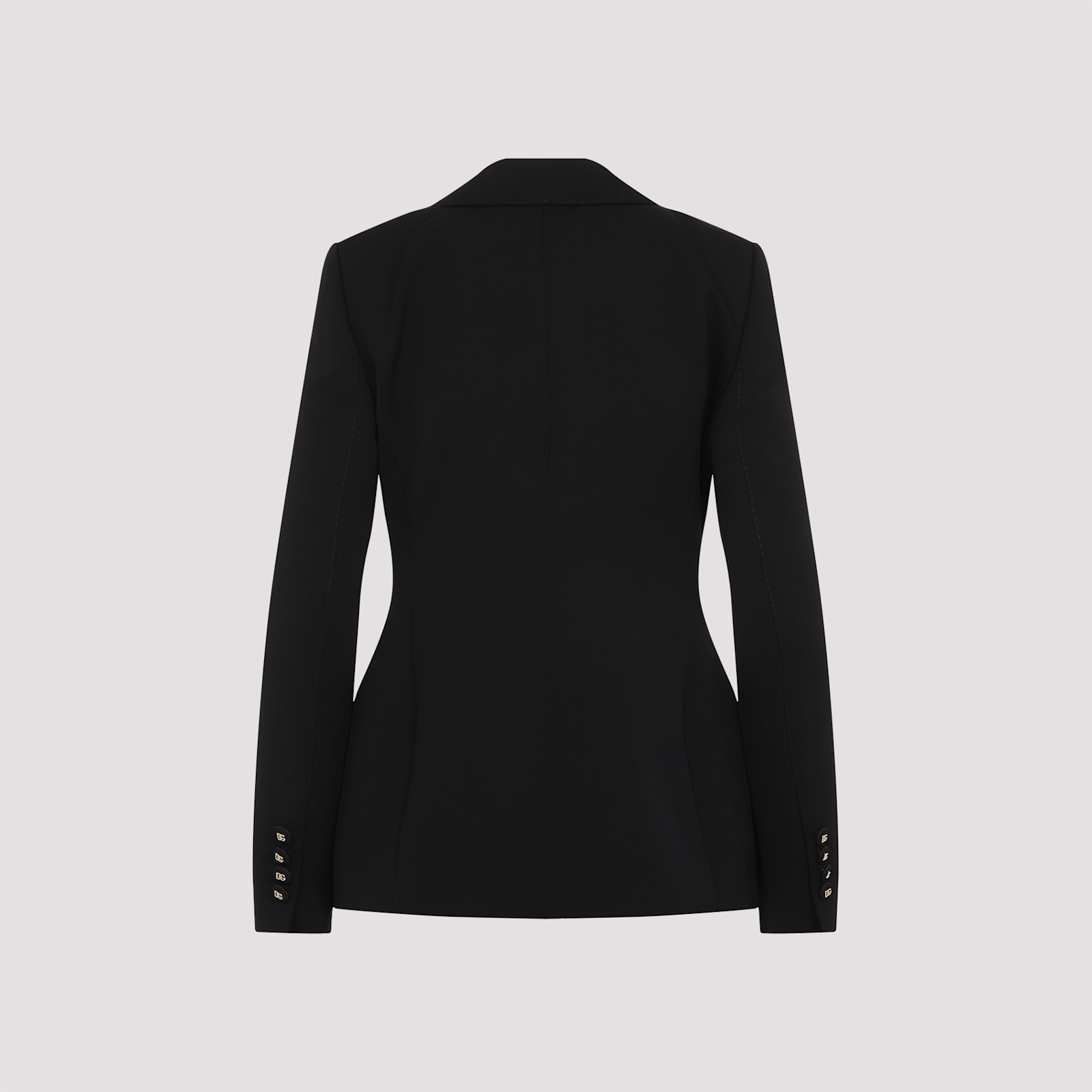 Dolce & Gabbana Black Virgin Wool Blazer In Nero