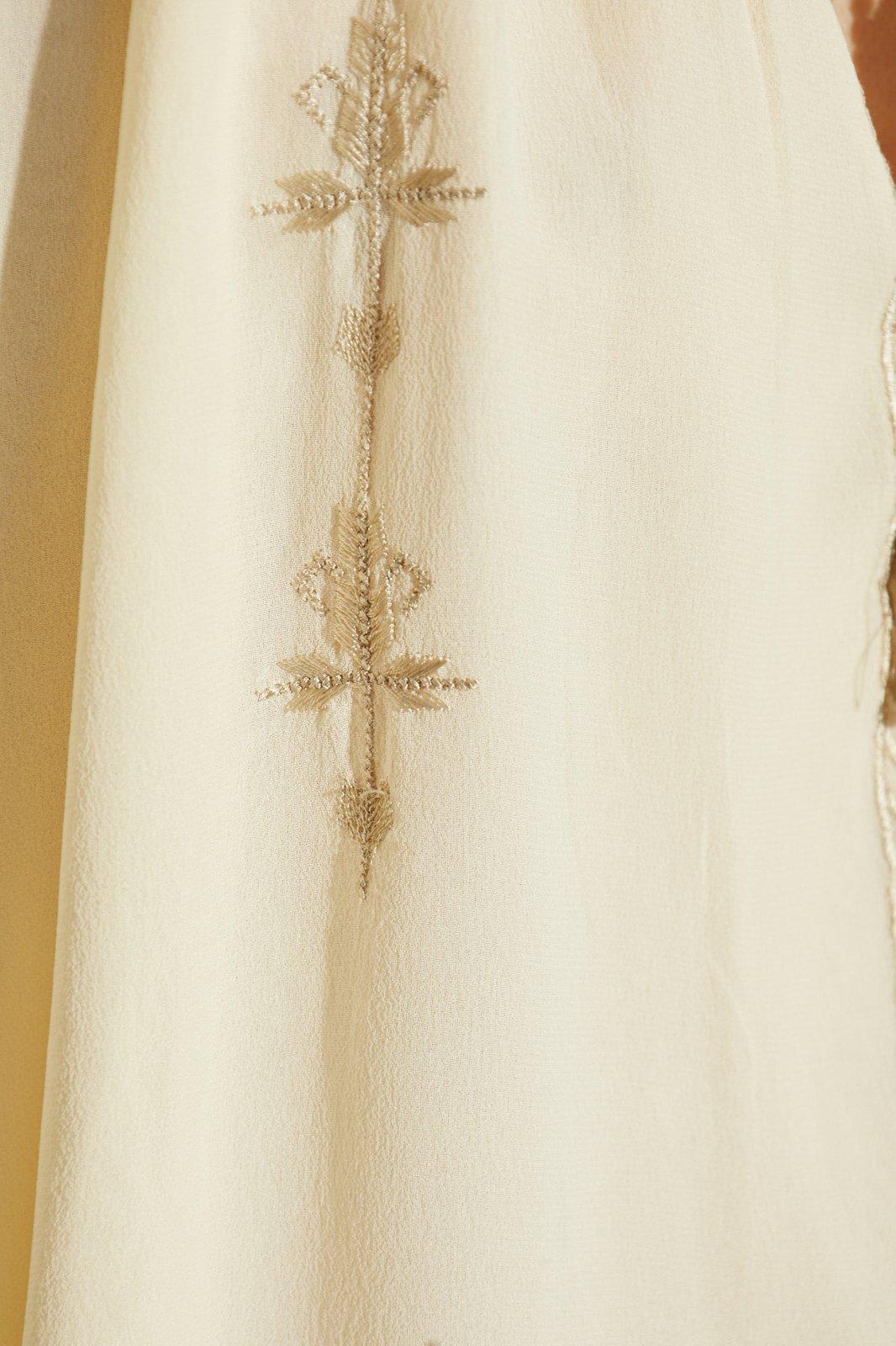 Shop Isabel Marant Oris Long-sleeved Top In Beige