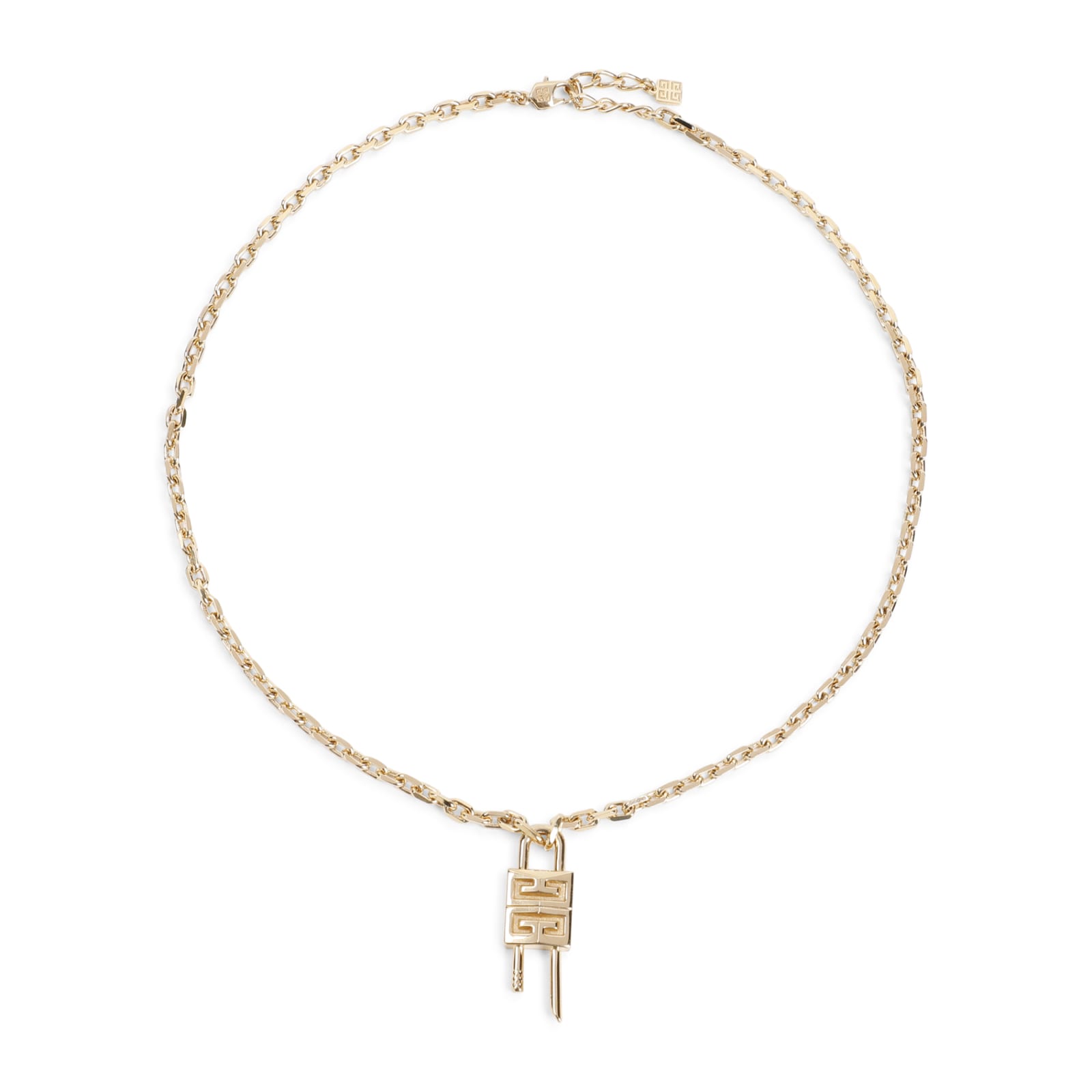 Shop Givenchy Lock Mini Necklace In Golden Yellow