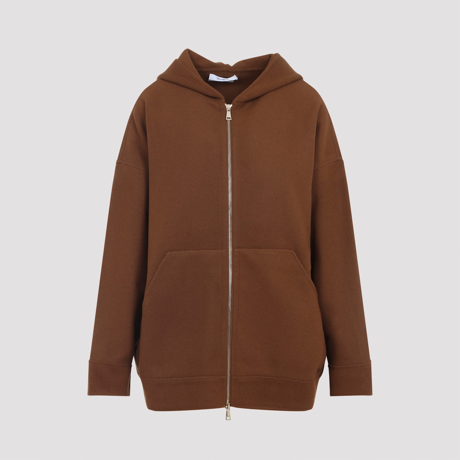 Max Mara Etuania Zip Up Sweatshirt Camello In Brown