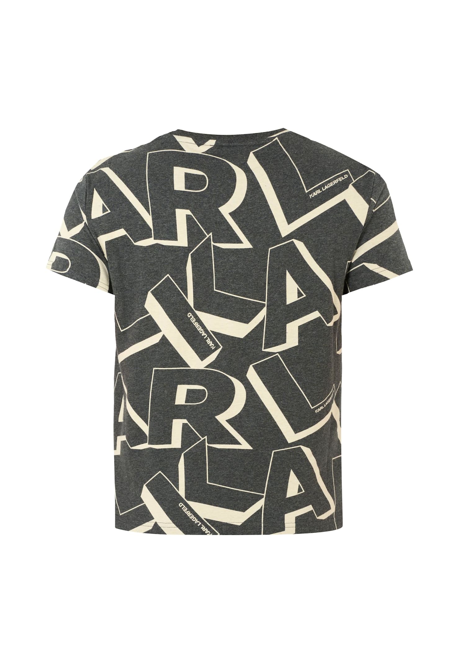 Karl Lagerfeld Grey T-shirt For Girl With Logo In Gray