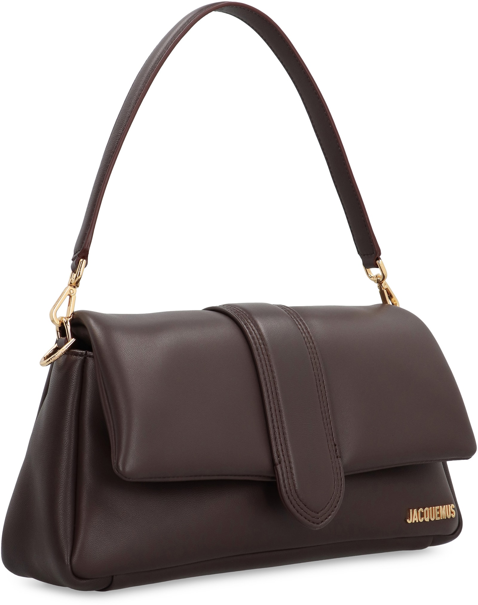 Shop Jacquemus Le Bambimou Leather Shoulder Bag In Brown