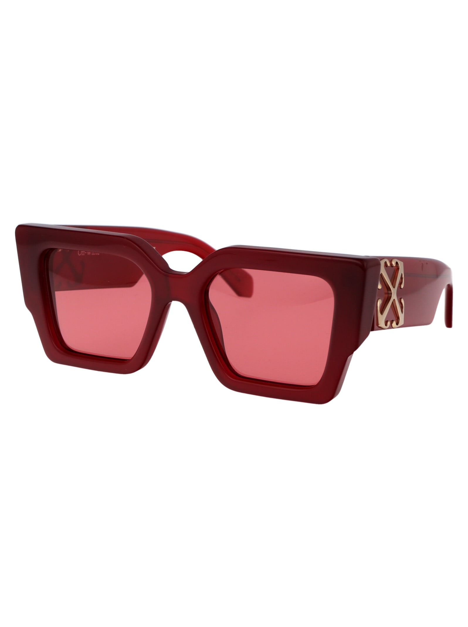 Shop Off-white Catalina Sunglasses In 2828 Burgundy