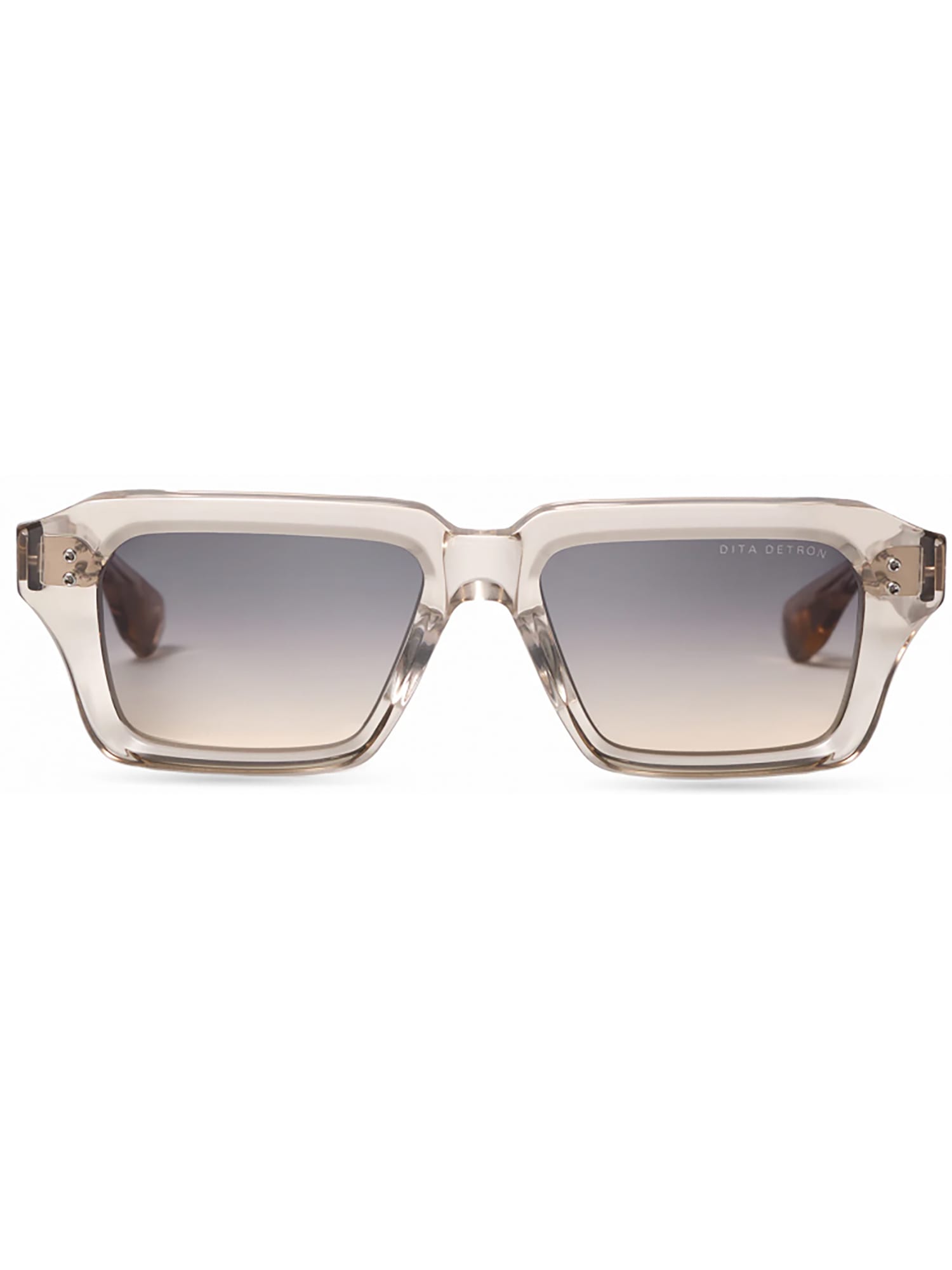 Shop Dita Dts459/a/03 Detron Sunglasses In Khaki Crystal_silver