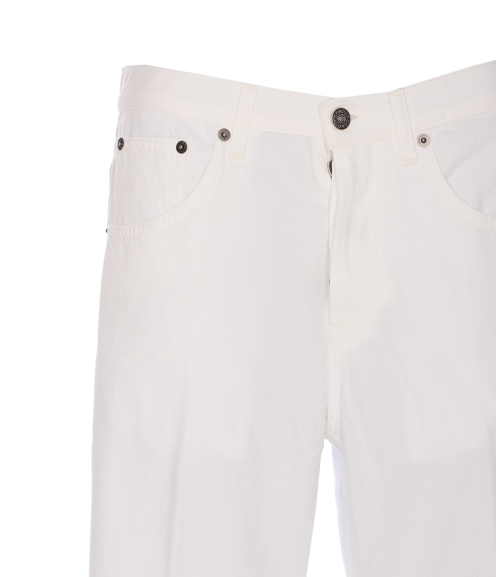 Dondup Jacklyn Trousers With Pockets And Loops In White