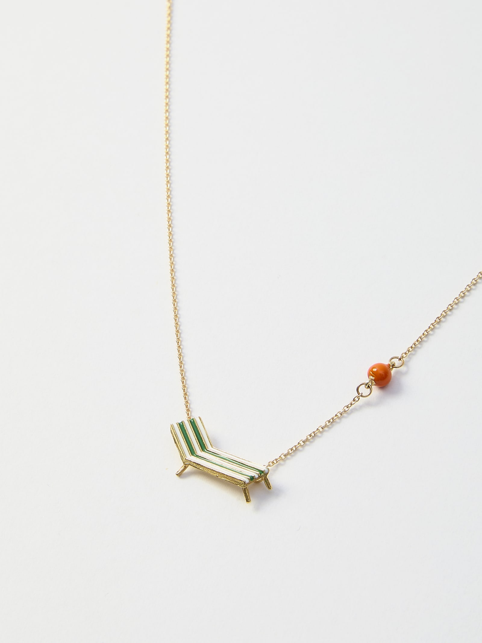 Shop Aliita Beach Chair Necklace In Multicolor