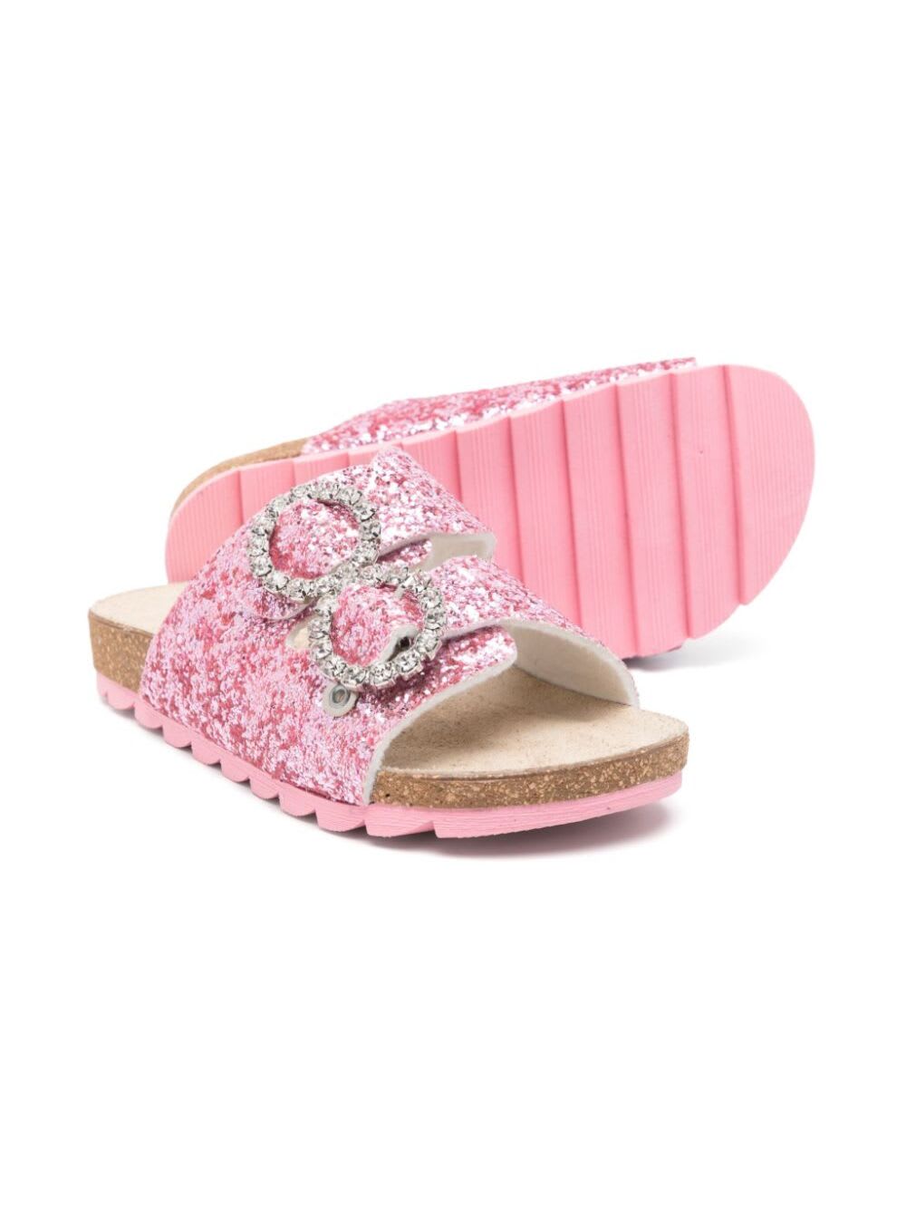 Monnalisa Hausschuhe Mit Schmuckschnalle In Pink