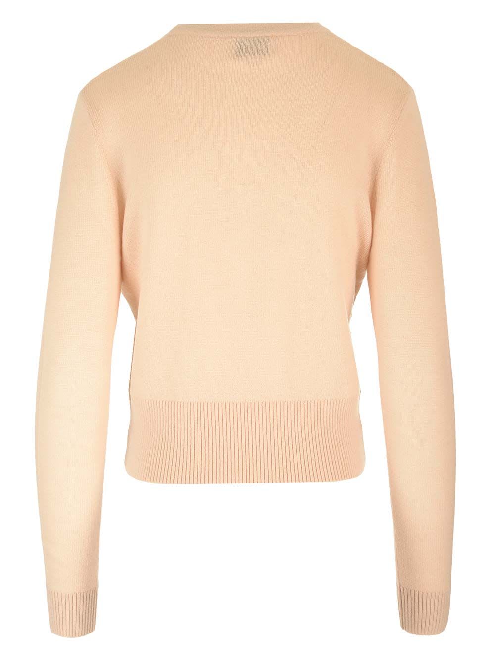 Shop Forte Forte Cashmere Wool Gauze Sweater In Rose