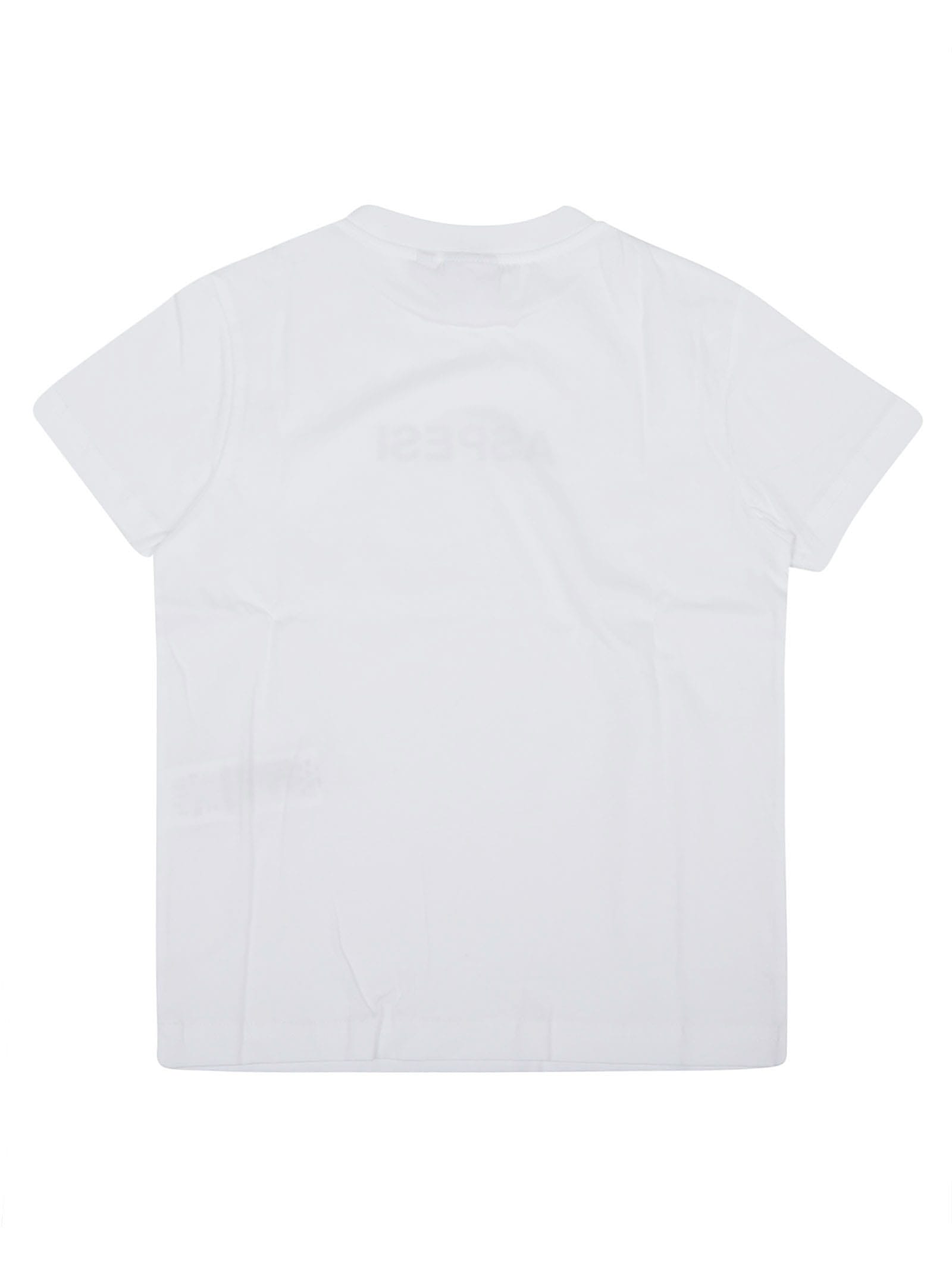 Shop Aspesi T-shirt M/corta In Bianco Nero