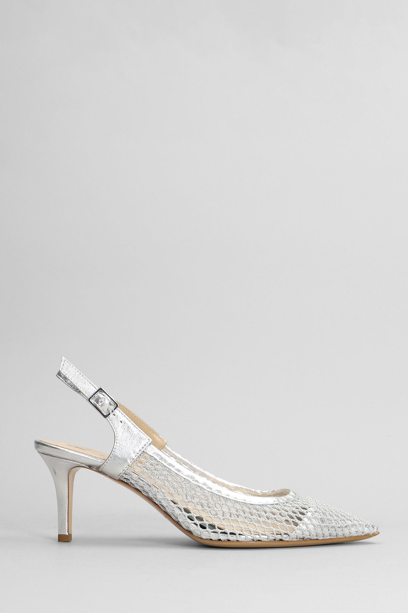 Pumps In Silver Leather