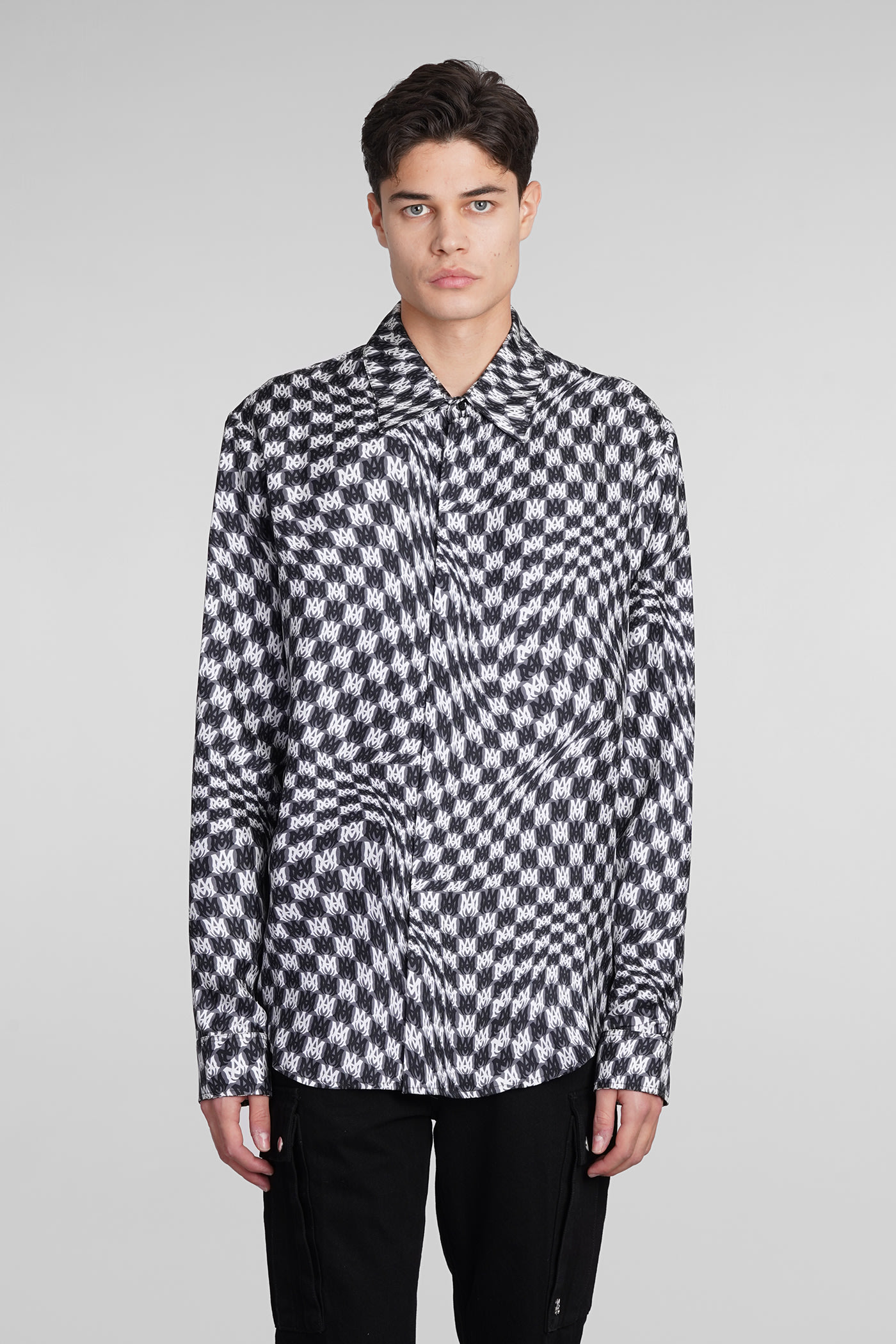 AMIRI SHIRT IN BLACK SILK