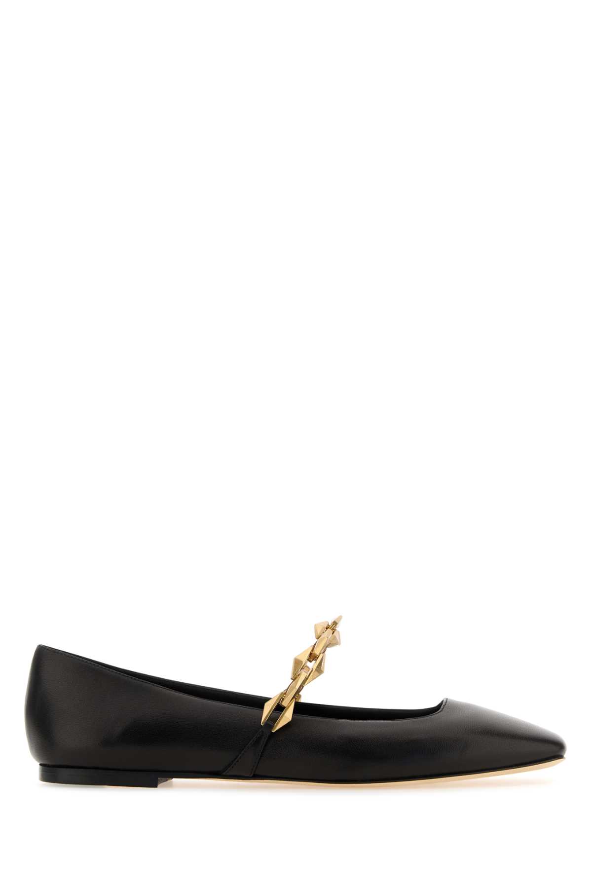 Black Nappa Leather Tilda Ballerinas