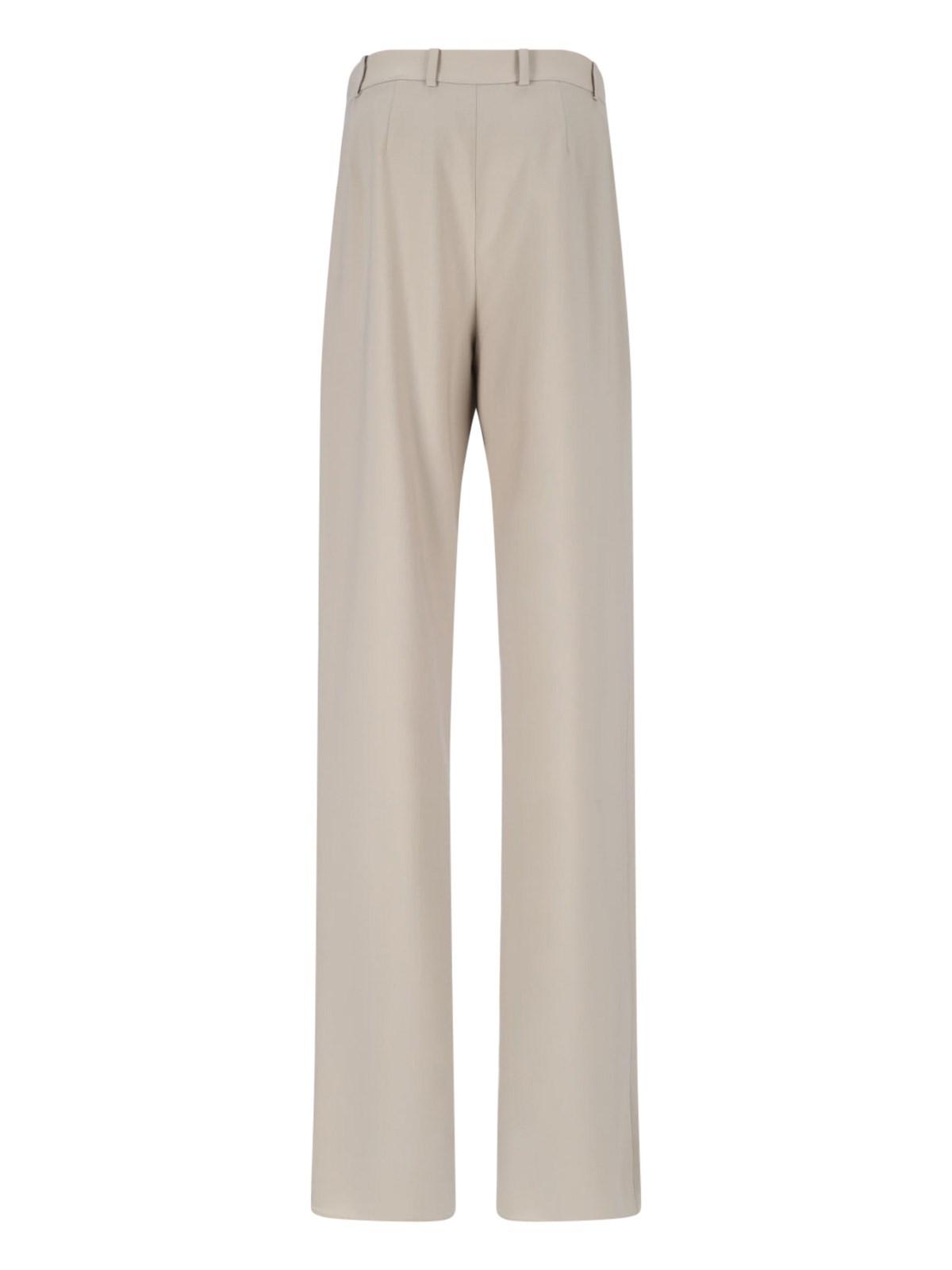 Saint Laurent Tailored Trousers In White