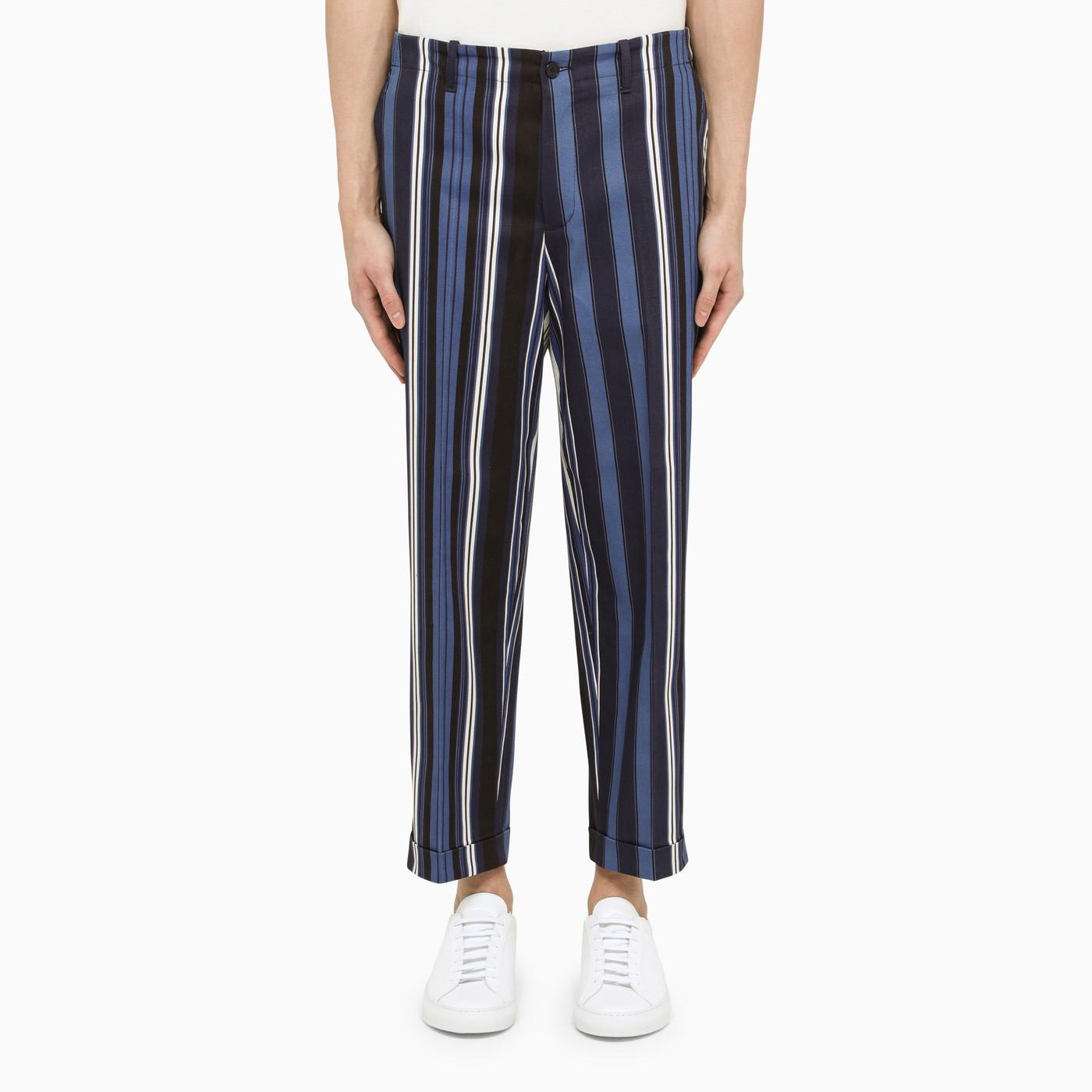 ETRO BLUE STRIPED TROUSERS