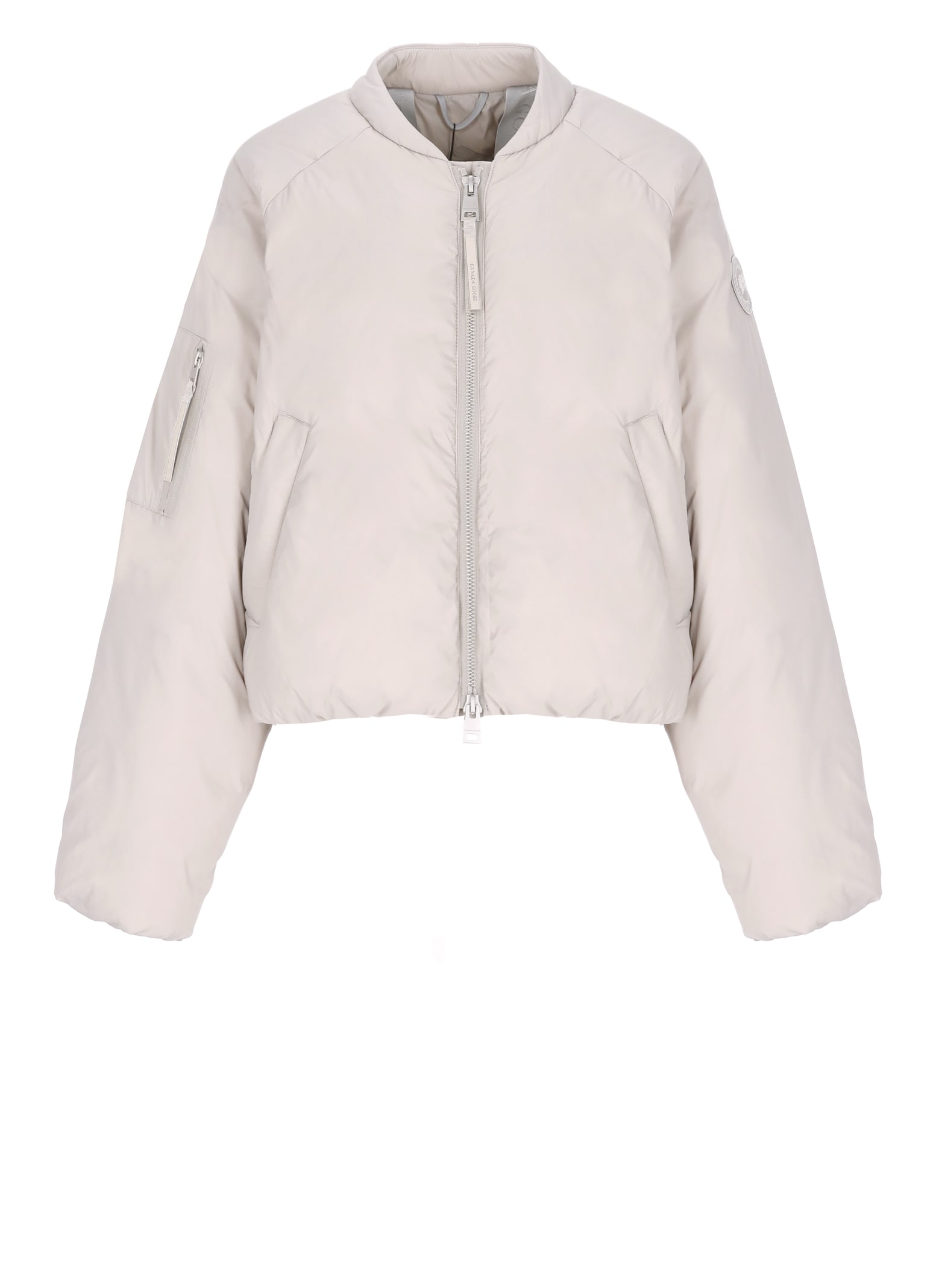 Canada Goose Zip-up Puffer Jacket In Gray