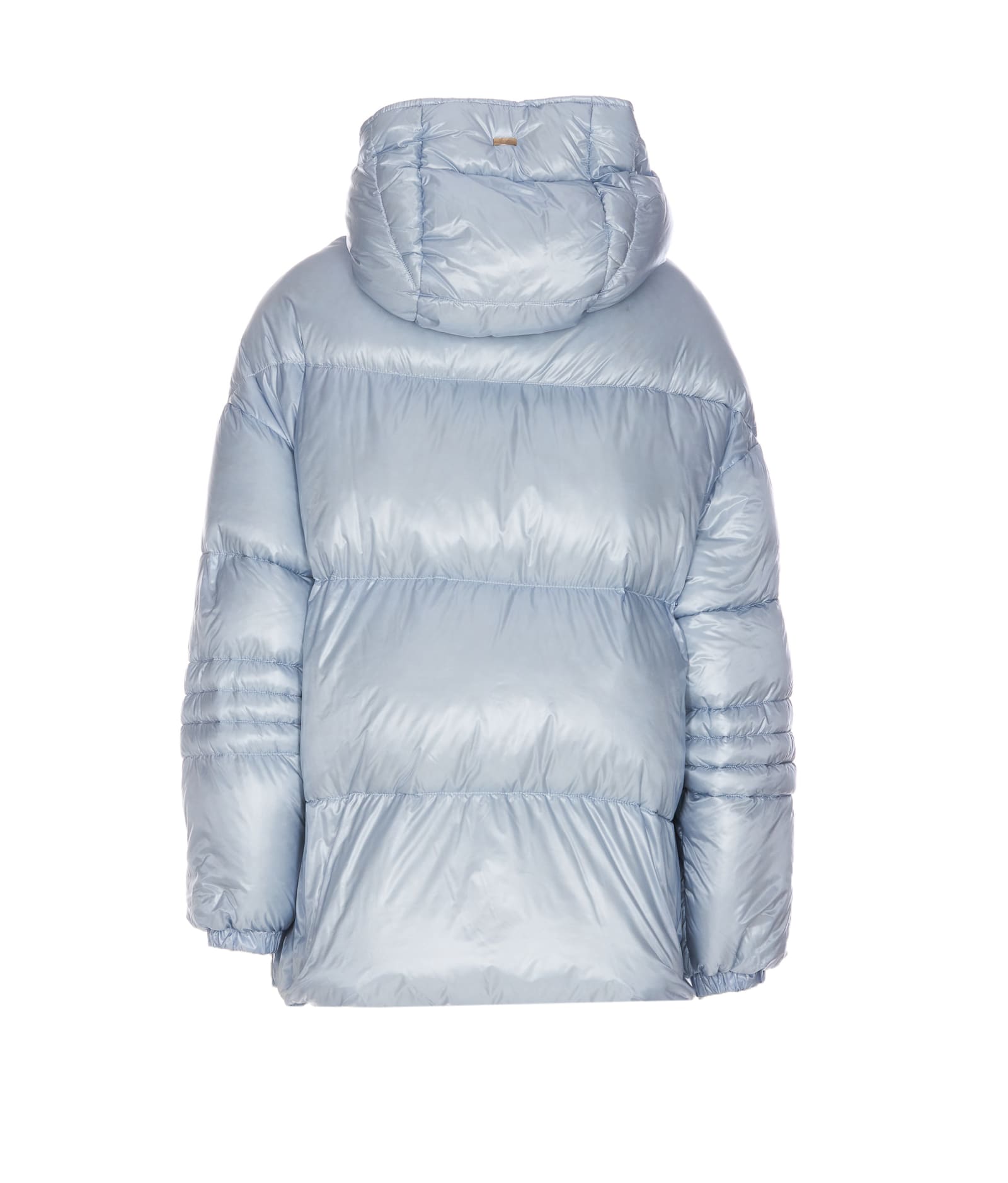 Herno Ultralight Soft Nylon Mid Down Jacket In Blue