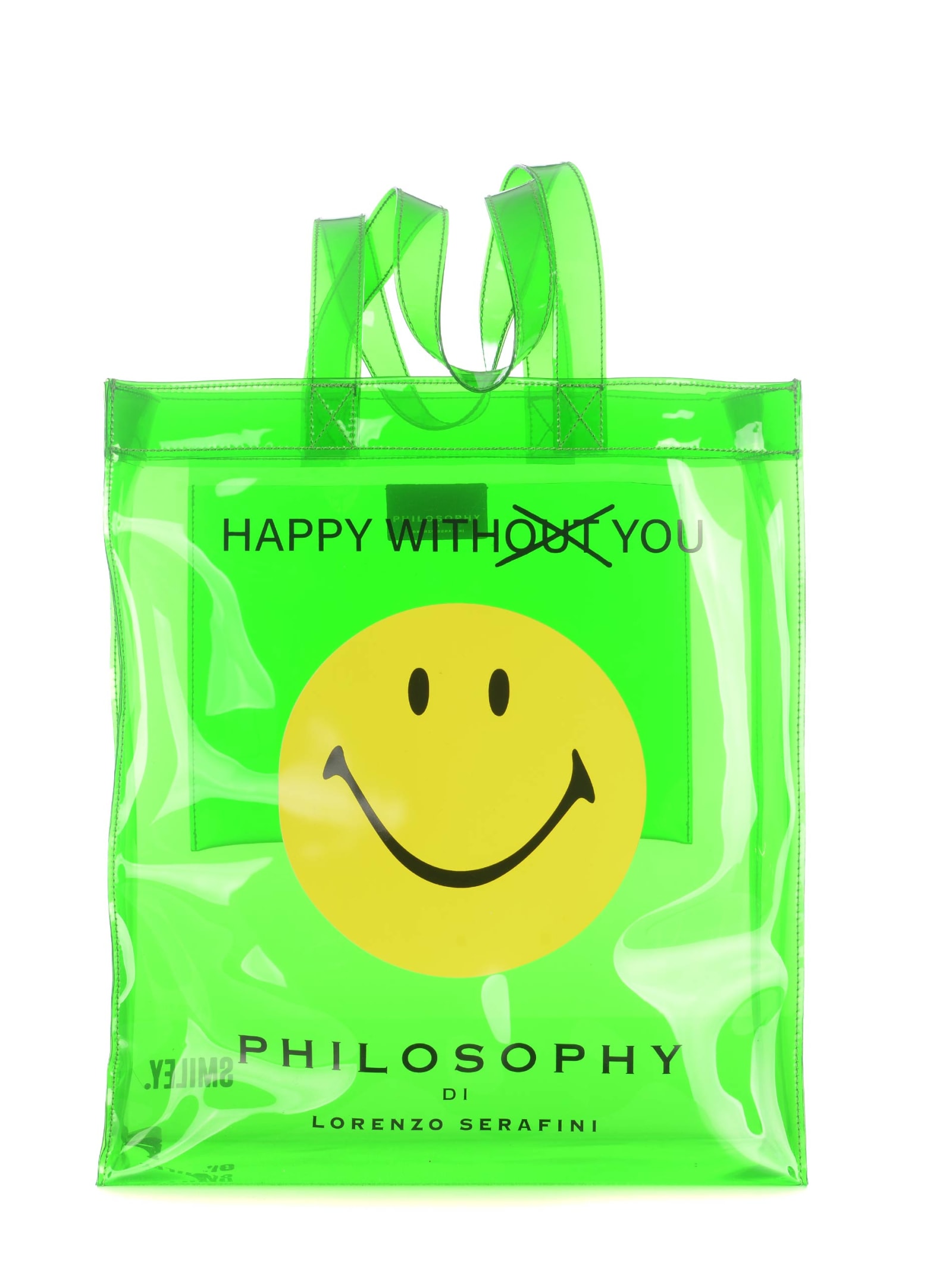 Borsa Shopping Bag Philosophy Di Lorenzo Serafini Smiley In Pvc