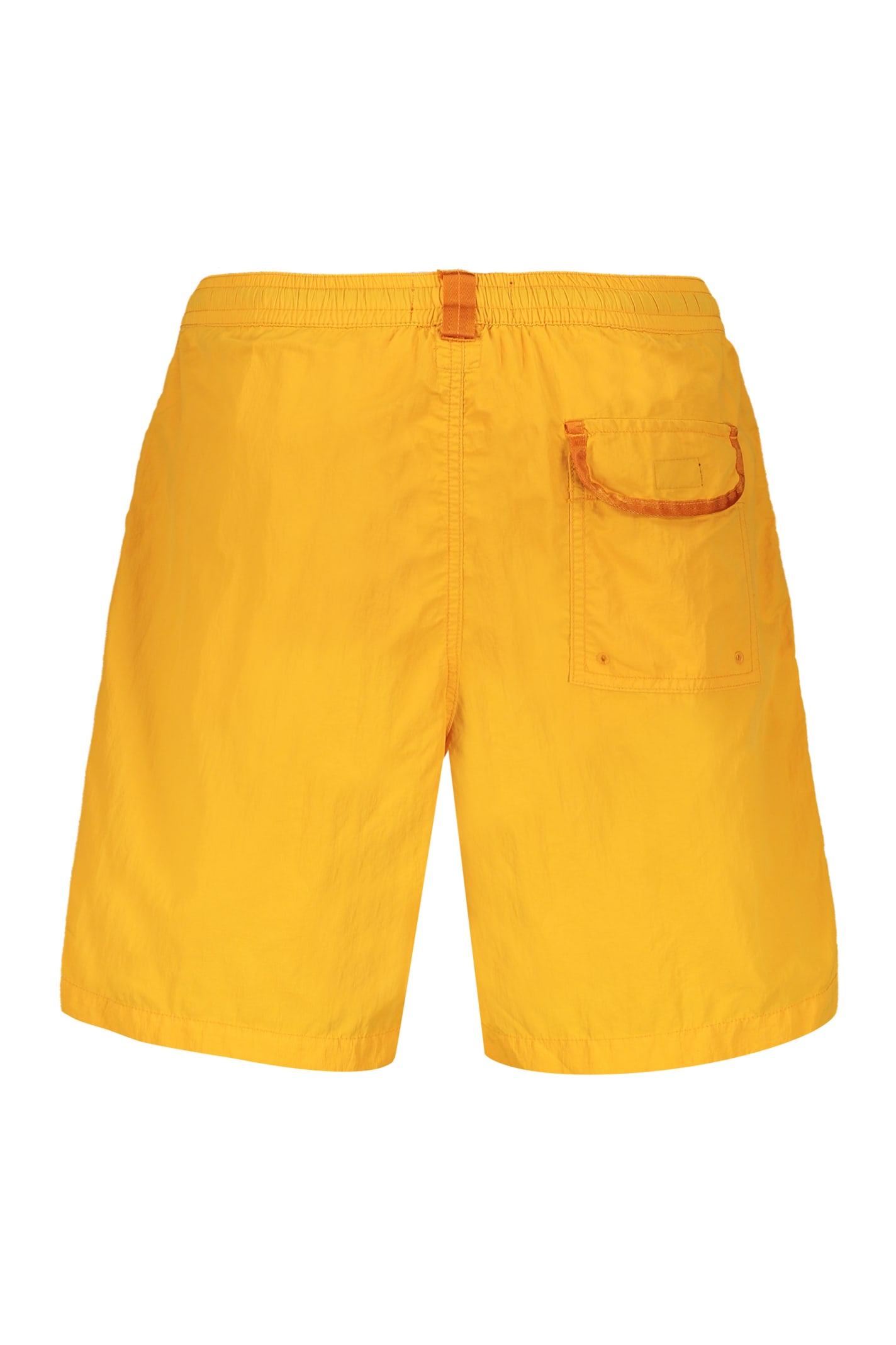Shop Parajumpers Logo Print Swim Shorts In Orange
