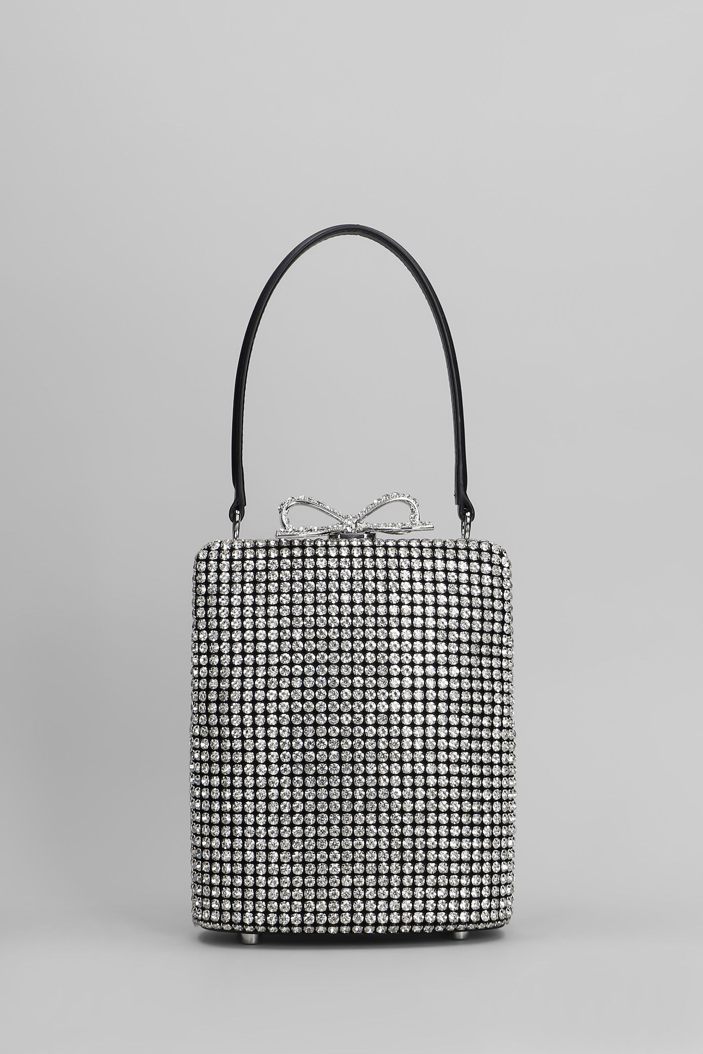 Self-portrait Crystal-embellished Fishnet Top Handle Bag
