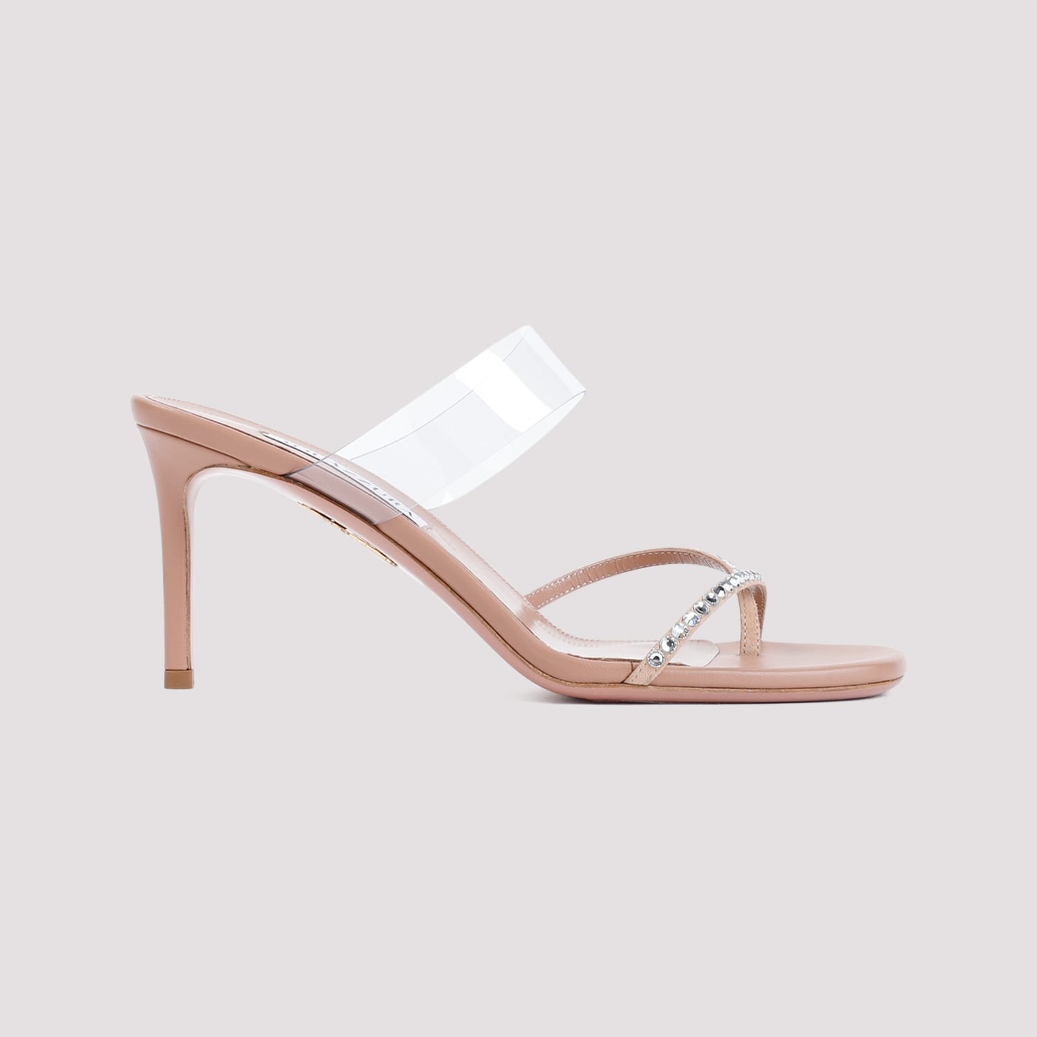 Shop Aquazzura Movie 75 Mules In Pwp Powder Pink