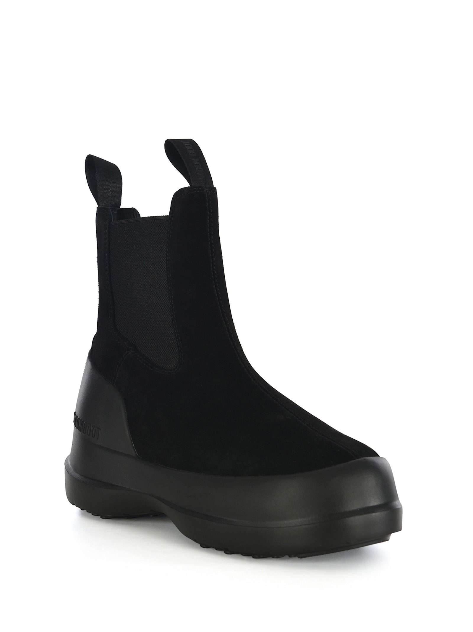 Shop Moon Boot Boots  Luna Chelesea Made Of Suede In Black