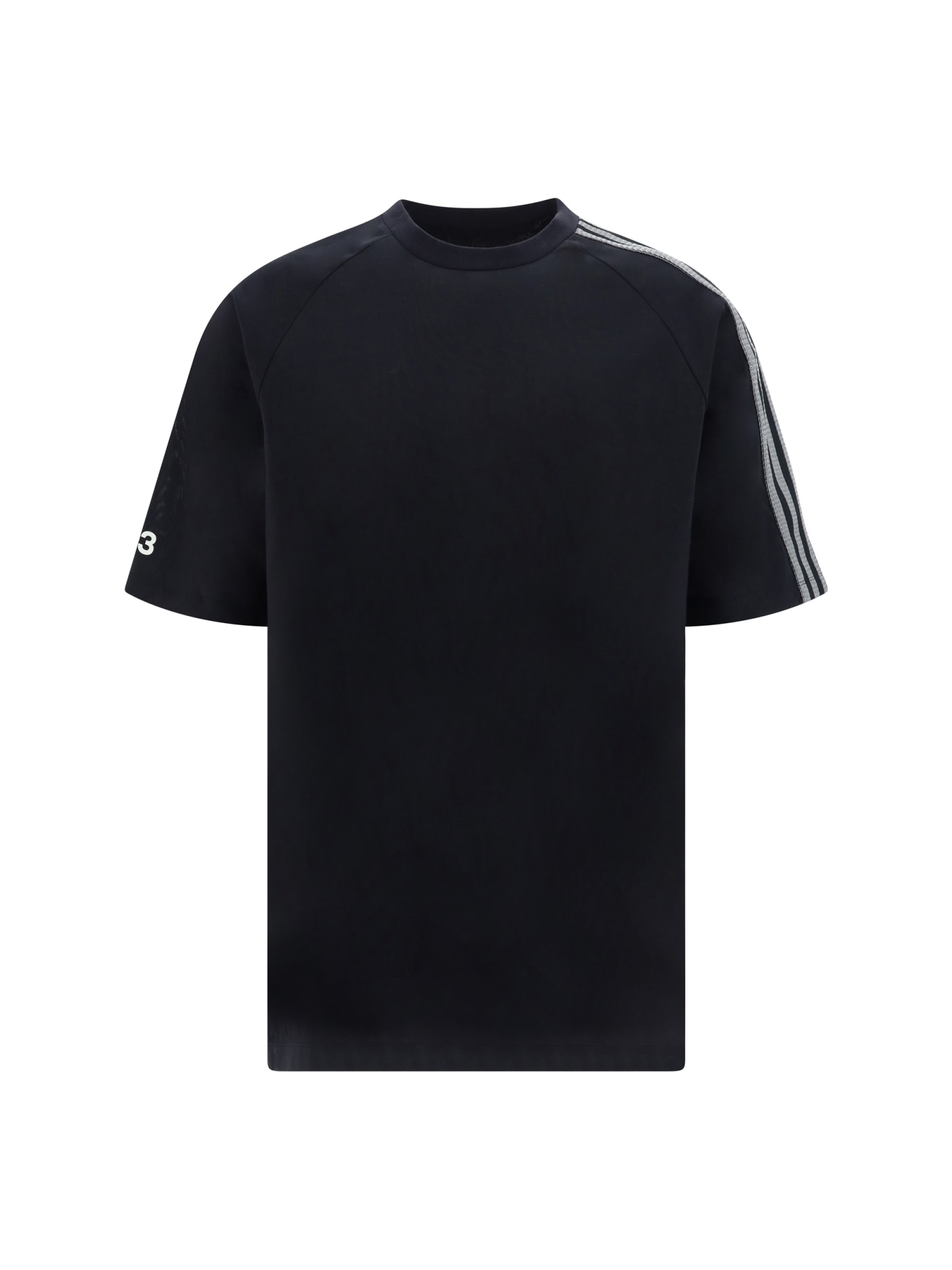 Shop Y-3 T-shirt In Black/owhite