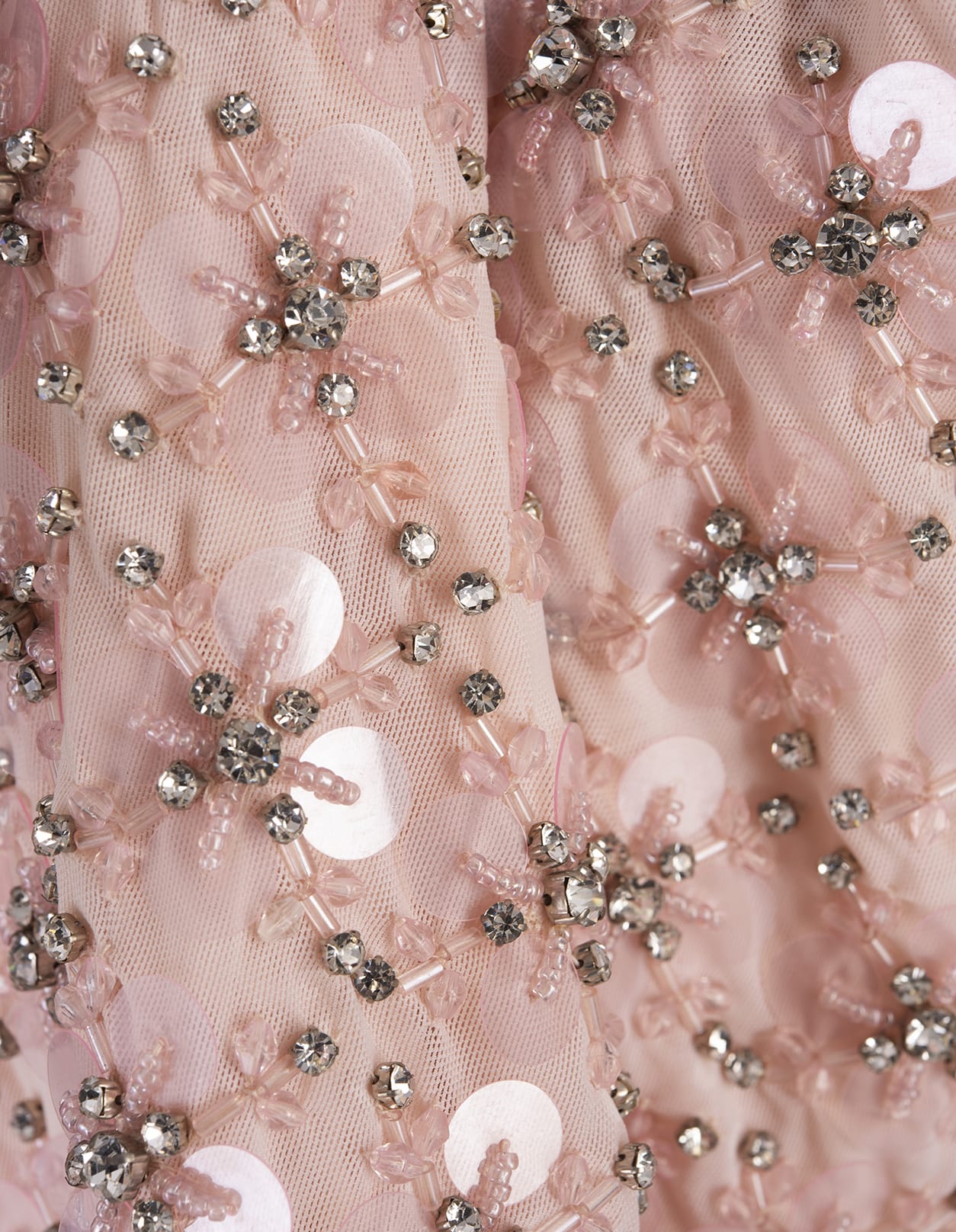 Shop P.a.r.o.s.h Light Pink Full Sequins Ginny Mini Skirt