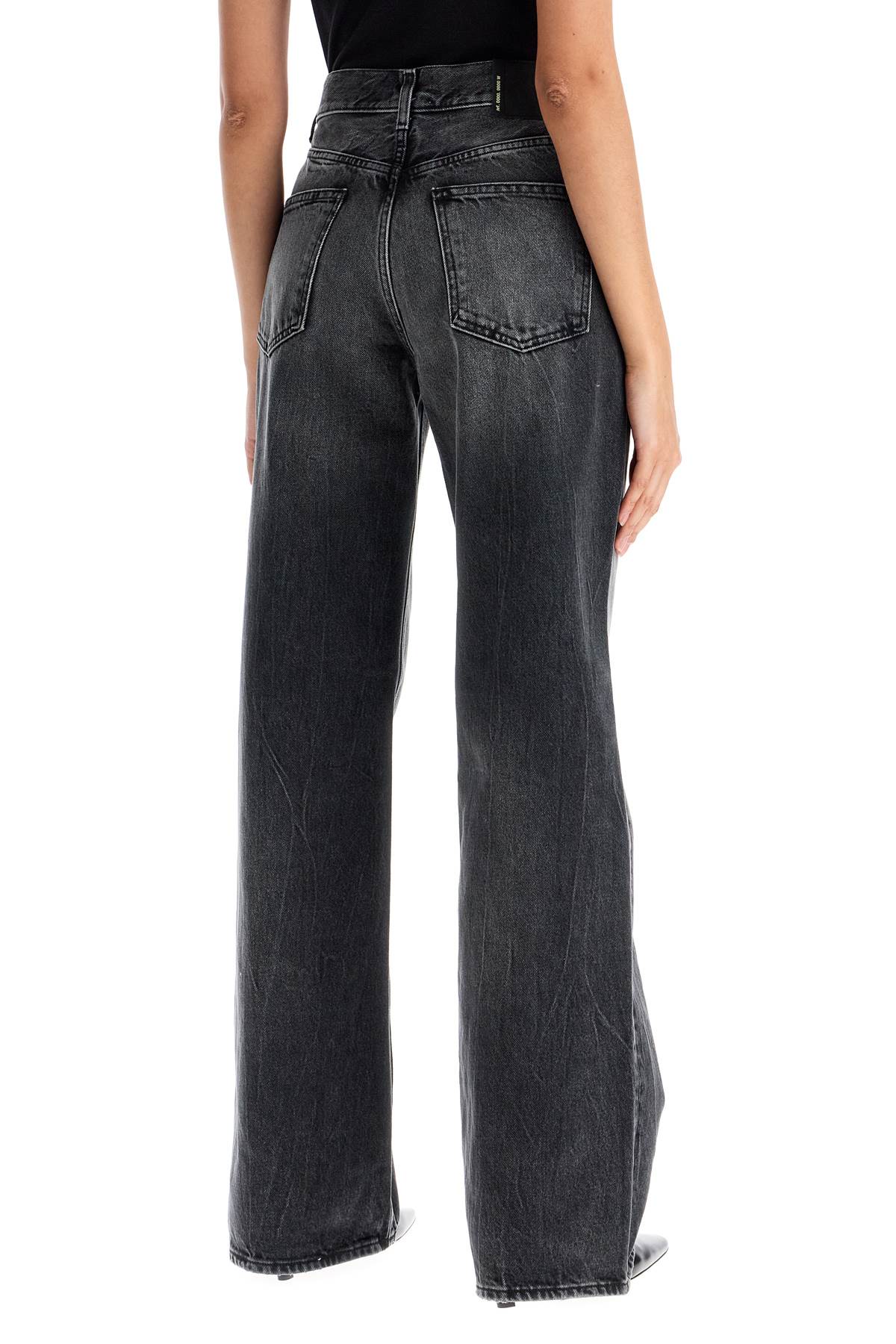 Shop Haikure Korean Straight-cut Jeans In Spider Black (grey)